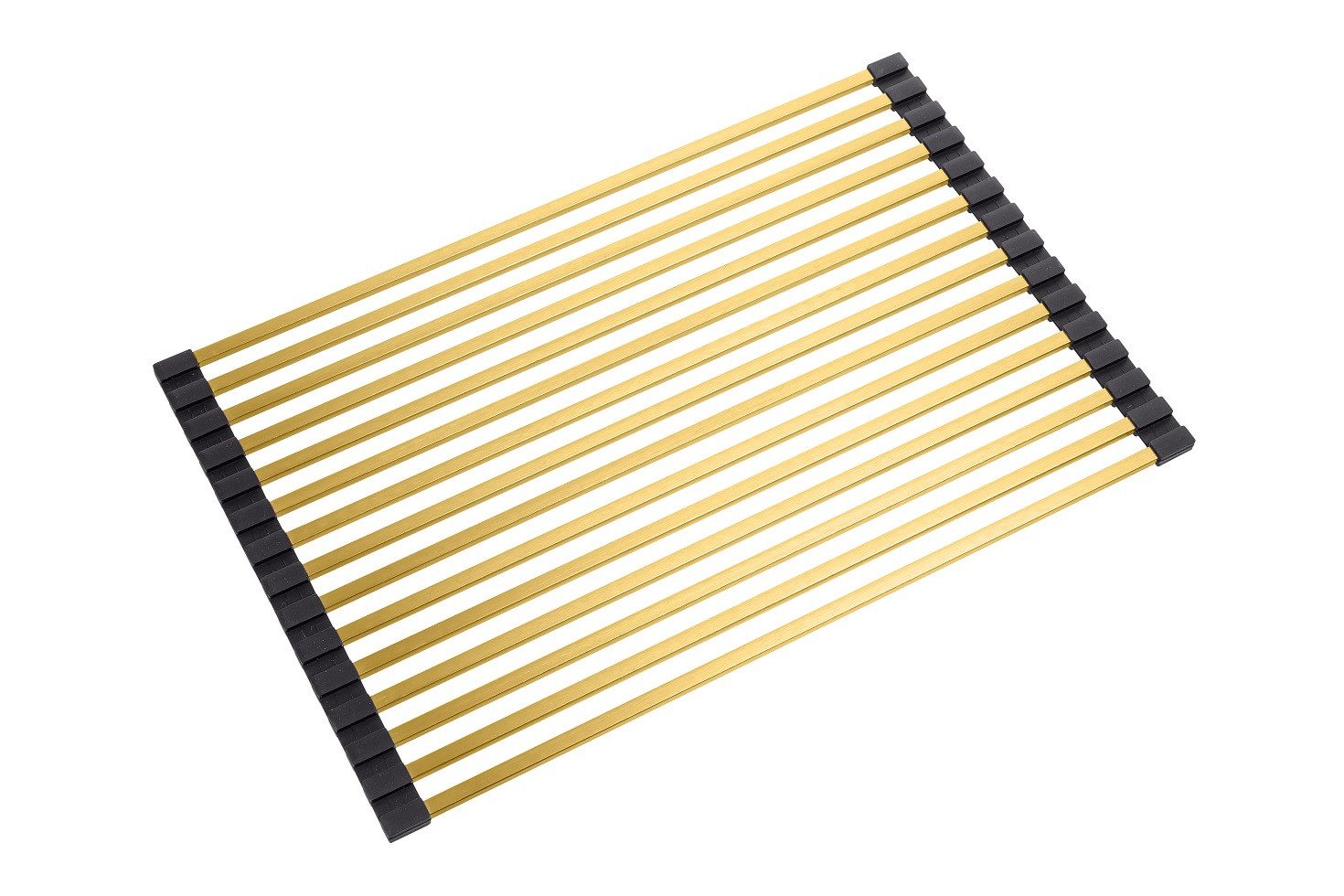 GURARI Küchenarmatur RM-2845-G (1-St) Aufrollbare Abtropfmatte, Silikon + Edelstahl, 285x450 mm