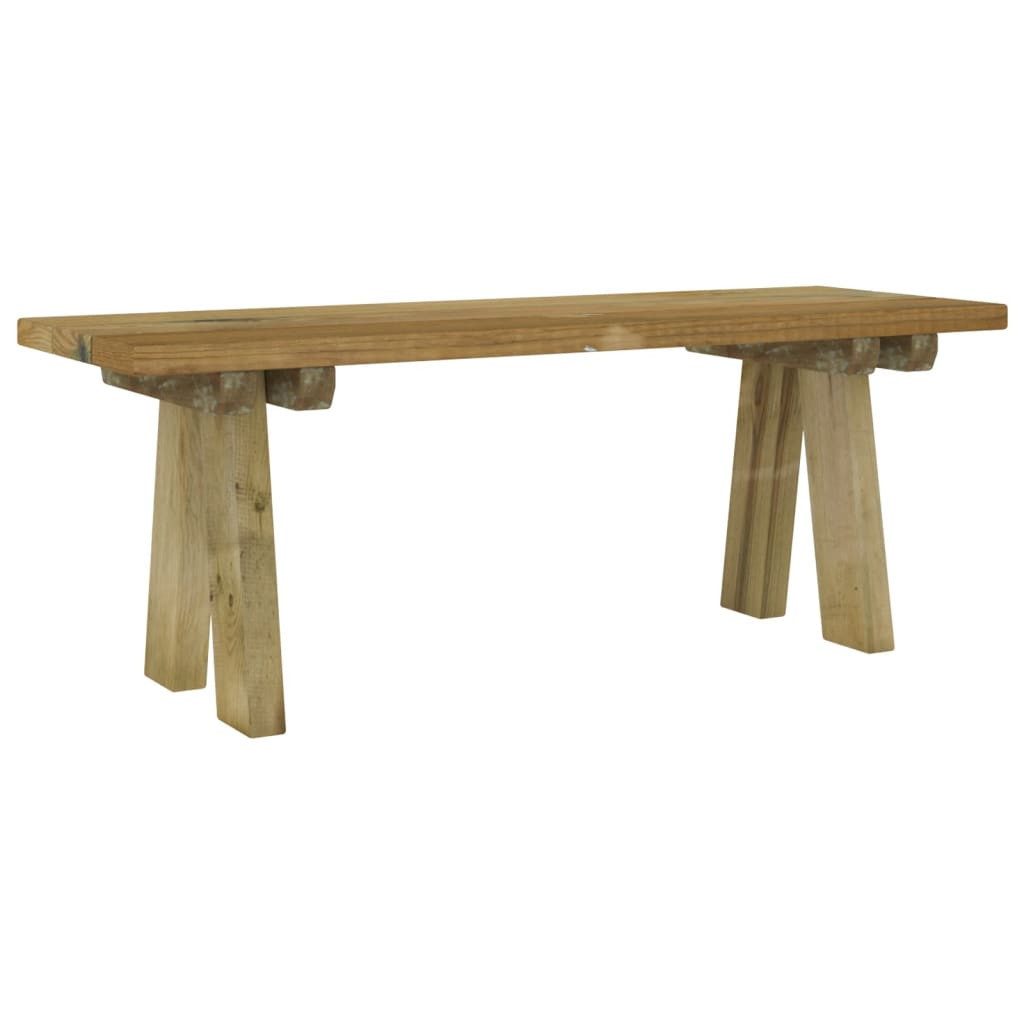 furnicato Gartenbank aus massivem Kiefernholz grün imprägniert 110x38x45 cm, Widerstandsfähige Sitzbank, korrosionsgeschützt für die Terrasse