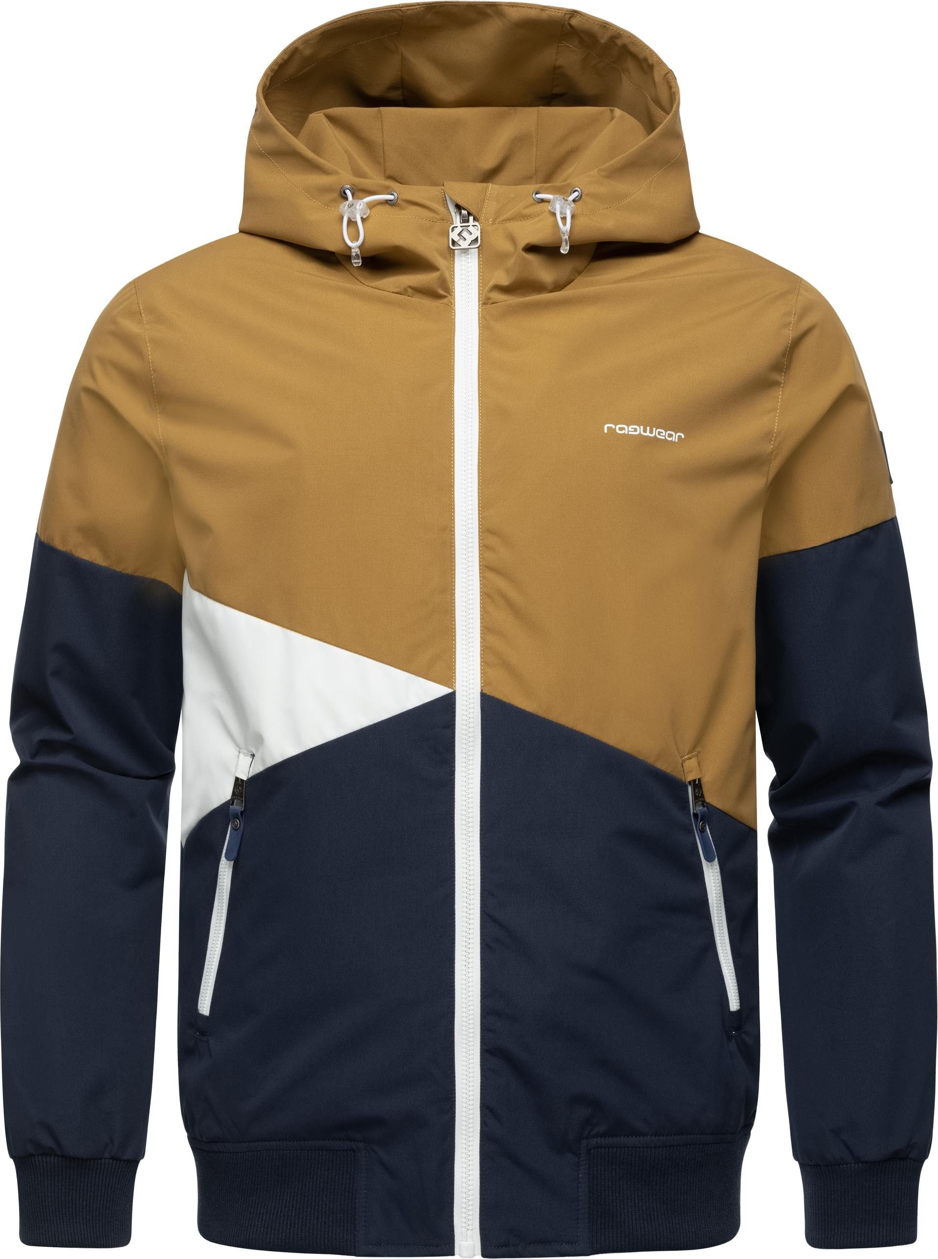 Ragwear Outdoorjacke Renad Ultraleichte wasserdichte Herren Übergangsjacke mit Kapuze