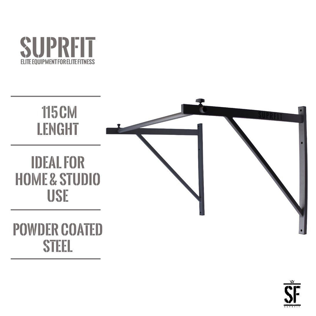 SF SUPRFIT Klimmzugstange 115 cm Griffweite, Decken- oder Wandmontage, Material: 3 mm Stahl-Kantrohr, Tragkraft: max. 150 kg