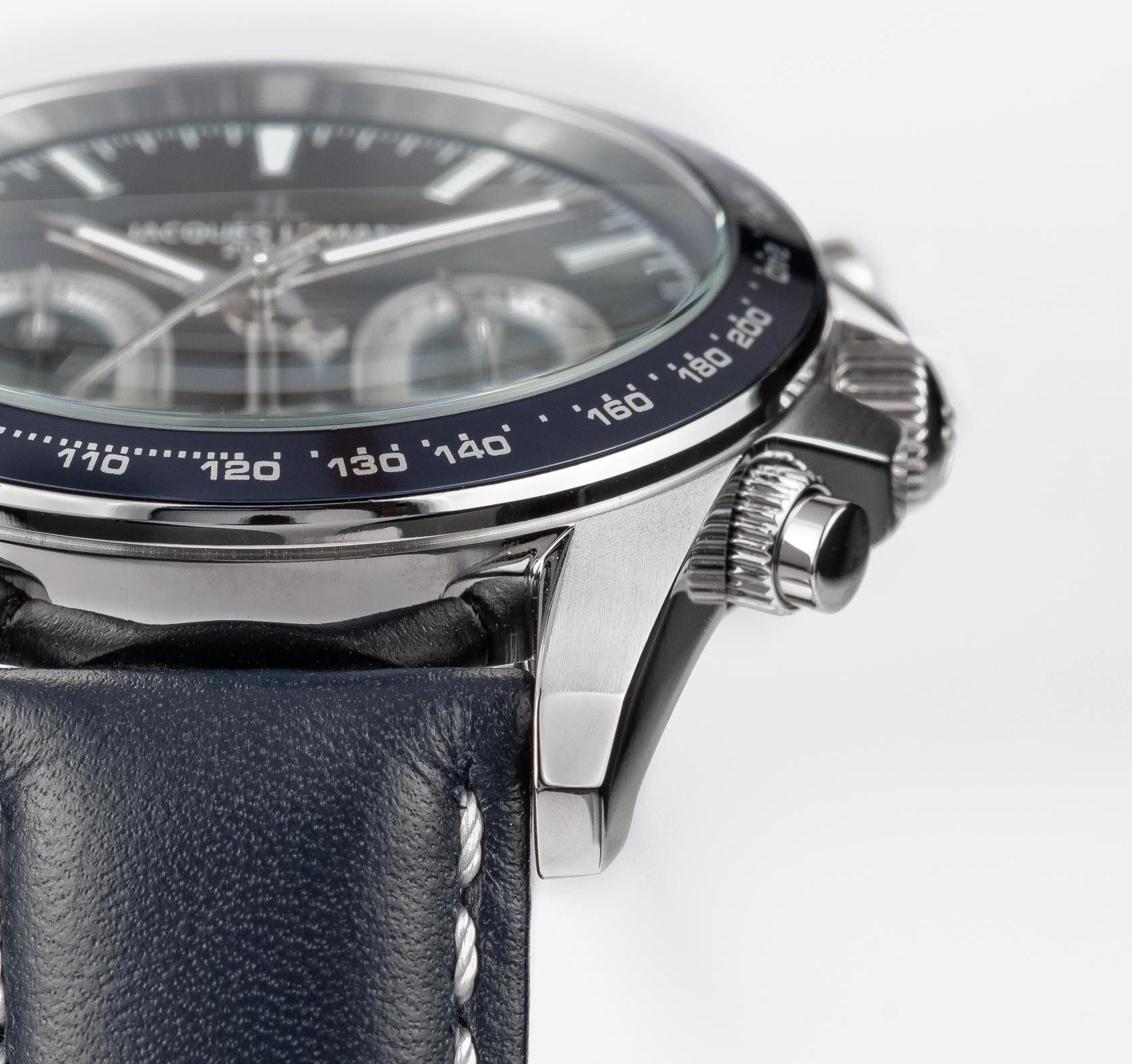 Jacques Lemans Chronograph Liverpool Herrenchronograph, verschraubte Krone
