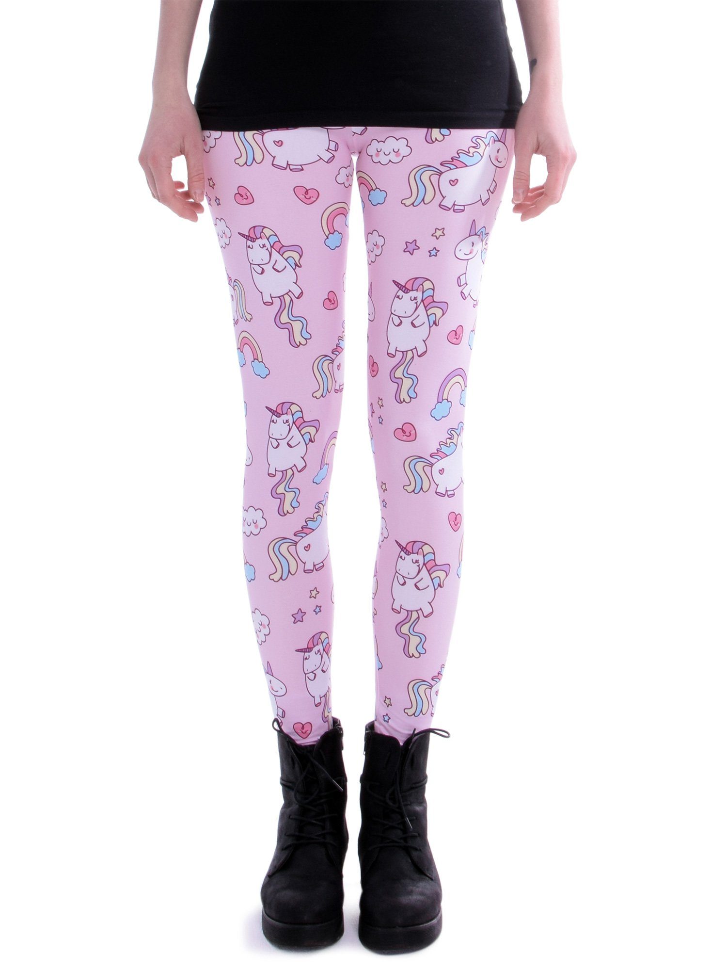 Leggings Unicorn Line Leggings, Einhörner Leggings (Einheitsgröße S-L)