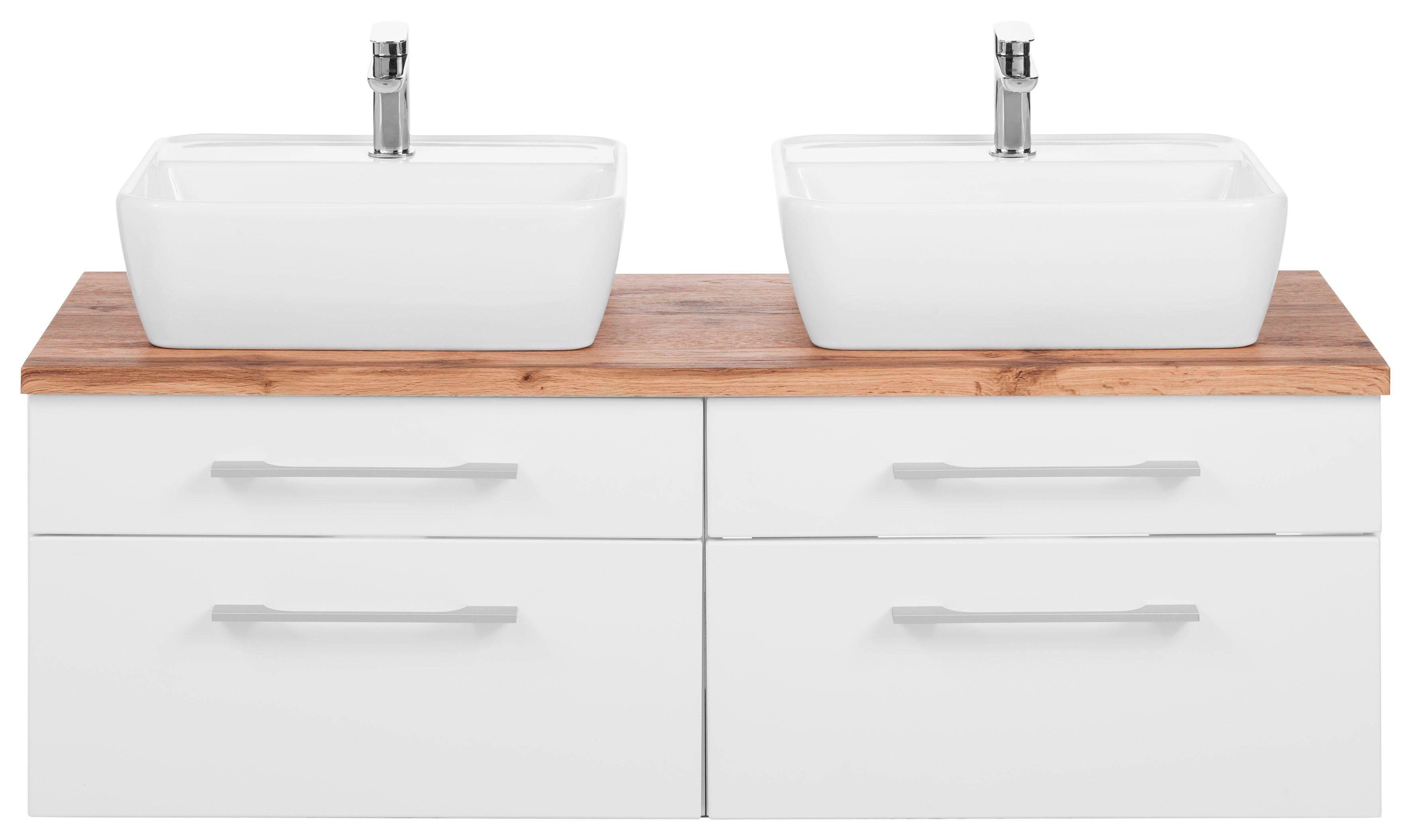 Waschtisch Waschbecken, 120 inkl. Waschbeckenunterschrank Badmöbel, cm | MÖBEL weiß weiß Breite HELD Davos