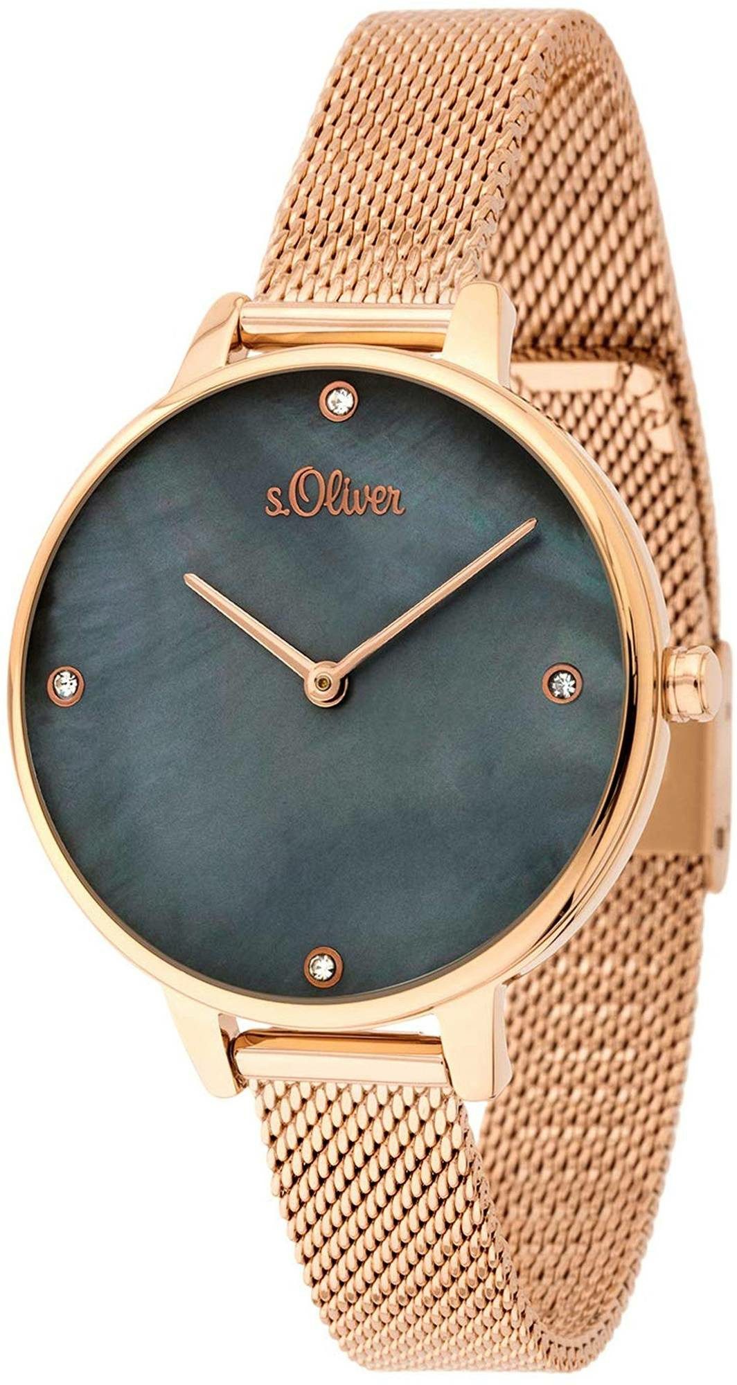 s.Oliver Quarzuhr Analoguhr für Damen, (1-tlg)