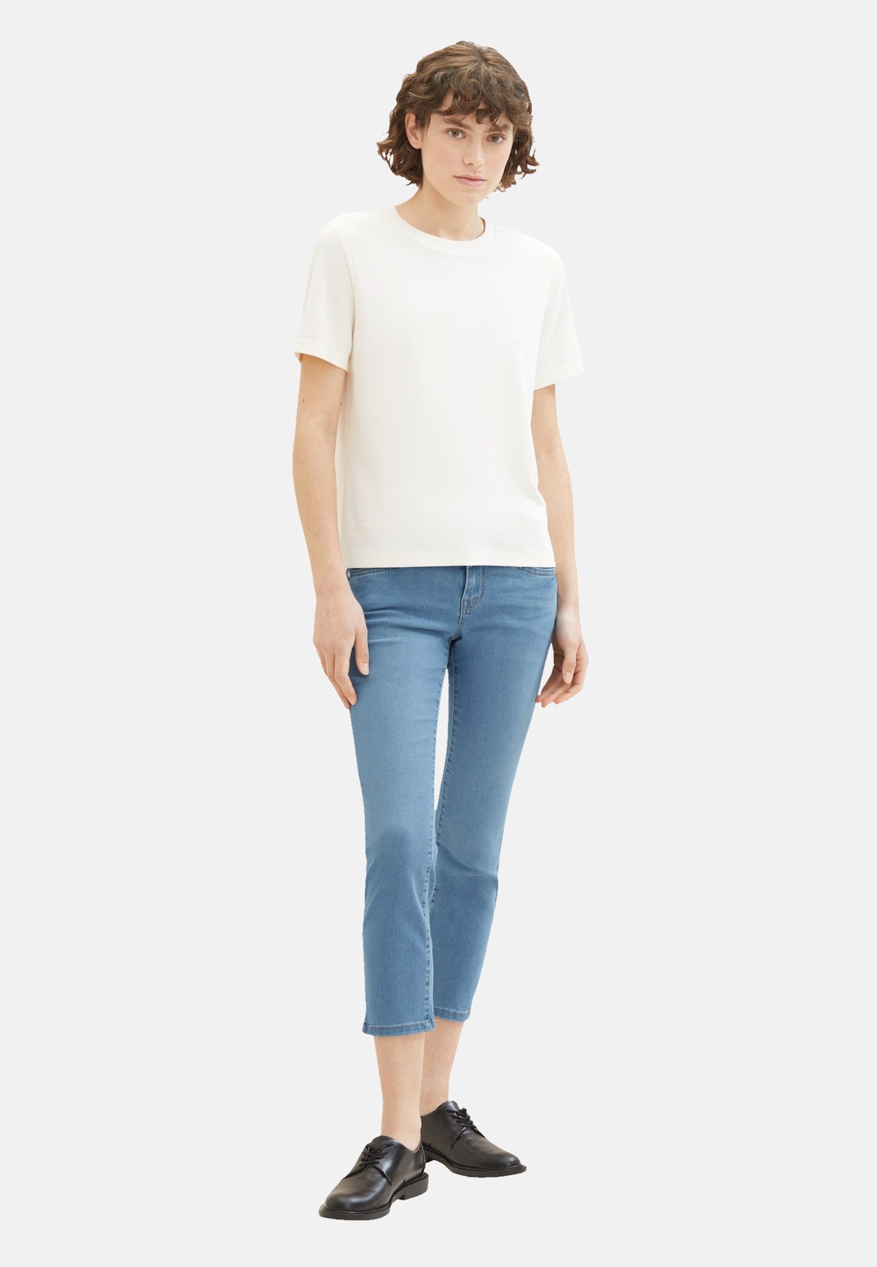 TOM TAILOR 5-Pocket-Jeans Jeans Slim Alexa Cropped 7/8 Hose (1-tlg)