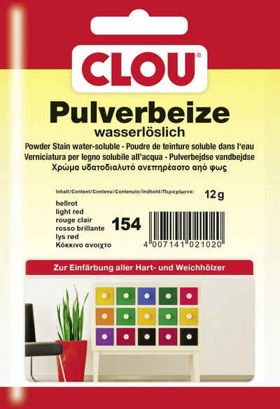 CLOU Holzbeize Clou Pulverbeize 12 g hellrot