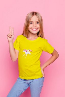 Hilltop Print-Shirt Hochwertiges Kinder Mädchen T-Shirt aus Bio Baumwolle Einhorn Motiv