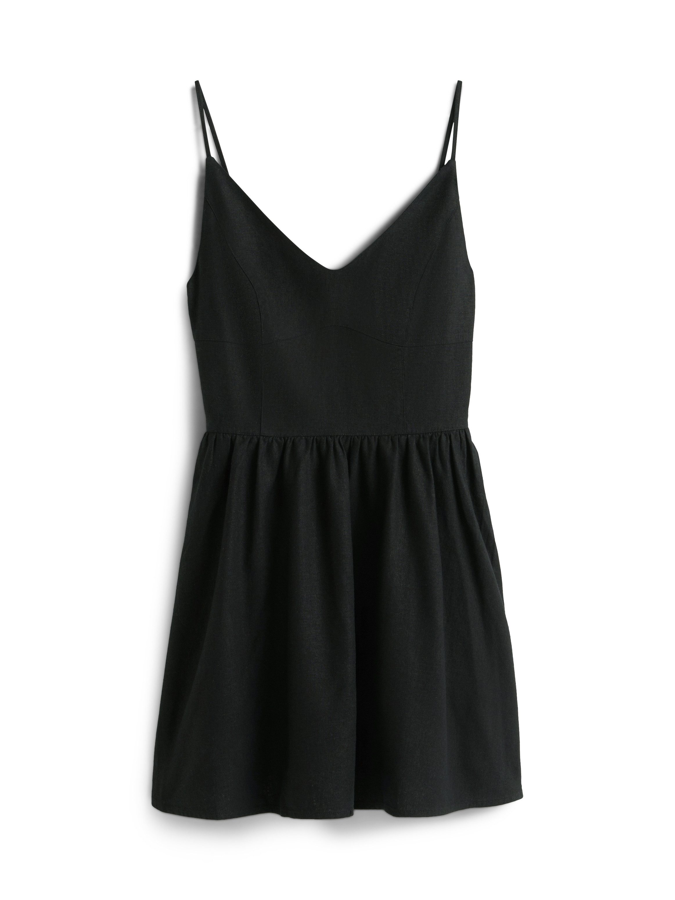 Tommy Jeans Minikleid TJW LINEN SKATER DRESS in Extra Slim Fit, Leinen-Mix