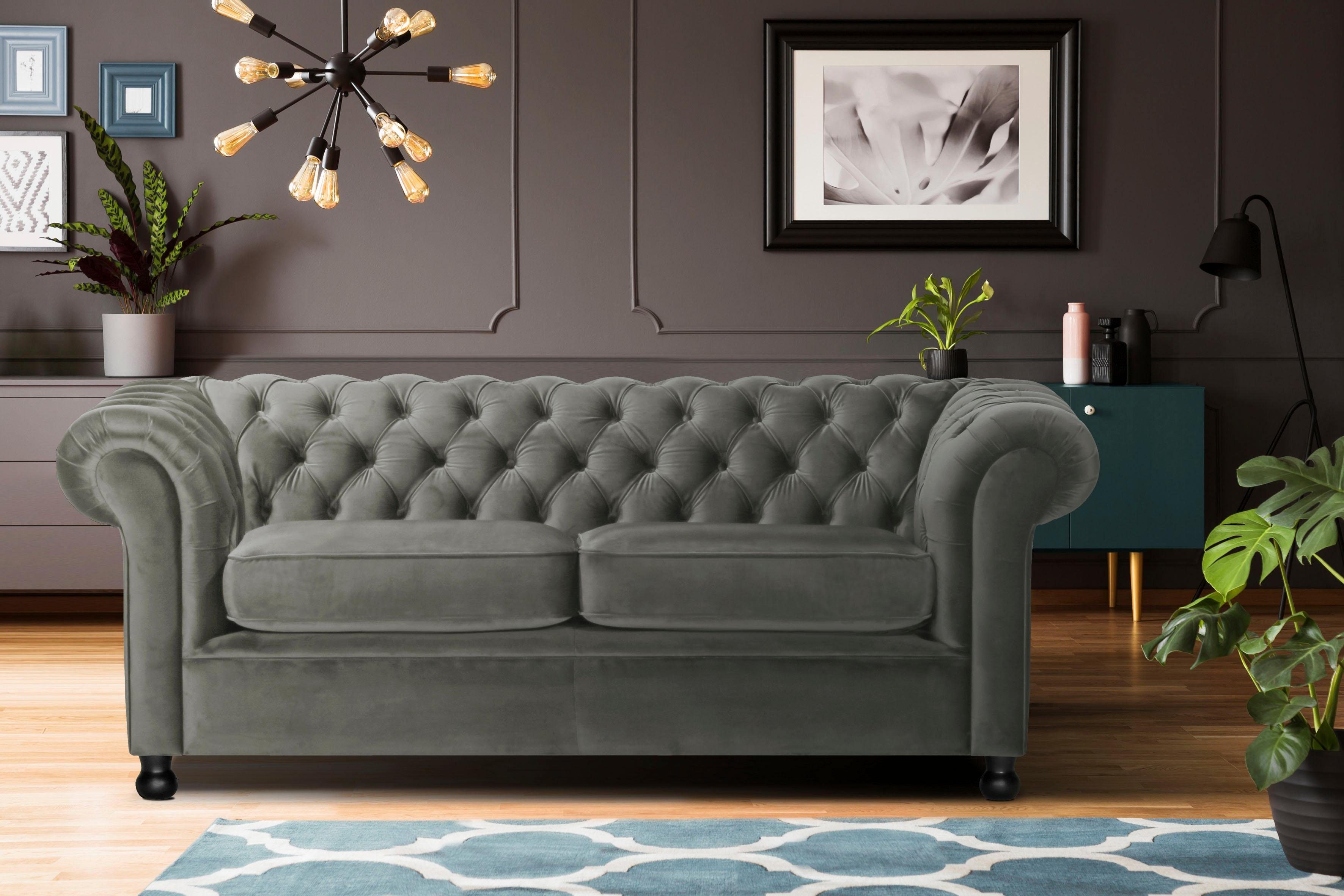 Home affaire Chesterfield-Sofa Chesterfield Home 3-Sitzer günstig online kaufen