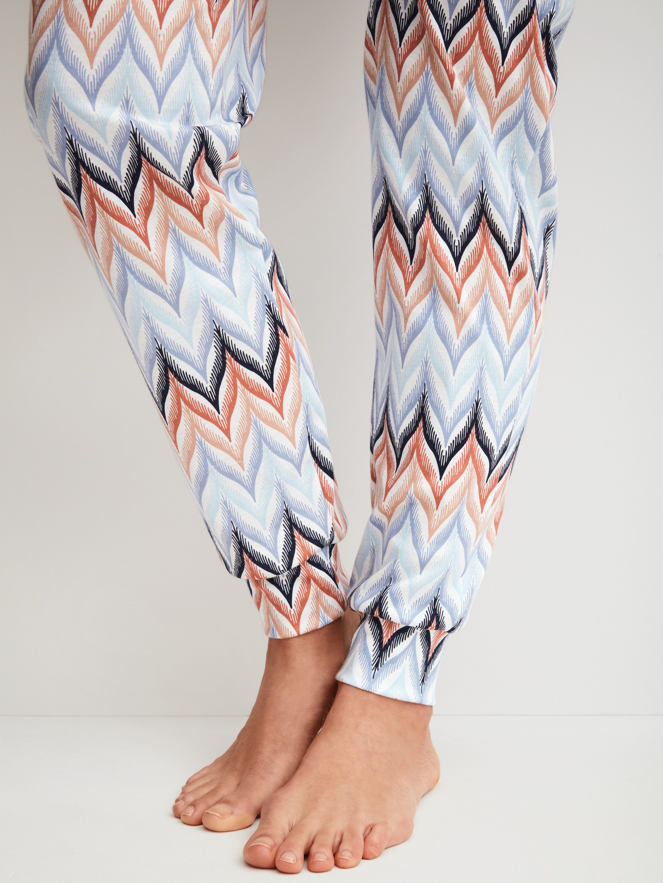 CALIDA Pyjamahose Favourites Tiles Damen (1-tlg) weiche Interlock-Qualität mit komfortablen Bündchen – Bild 5 von 5