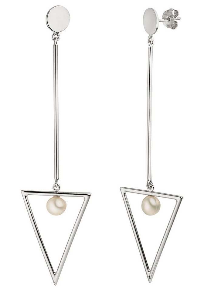 JOBO Perlenohrringe, 925 Silber mit 2 SÃ... JOBO Perlenohrringe, 925 Silber mit 2 SÃ...