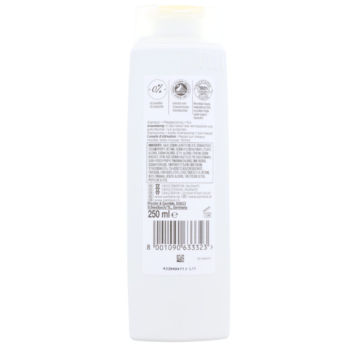 Pantene Haarshampoo 5 x Pantene Pro-V Glatt & Seidig 3in1 je 250ml Shampoo Spülung Pflege