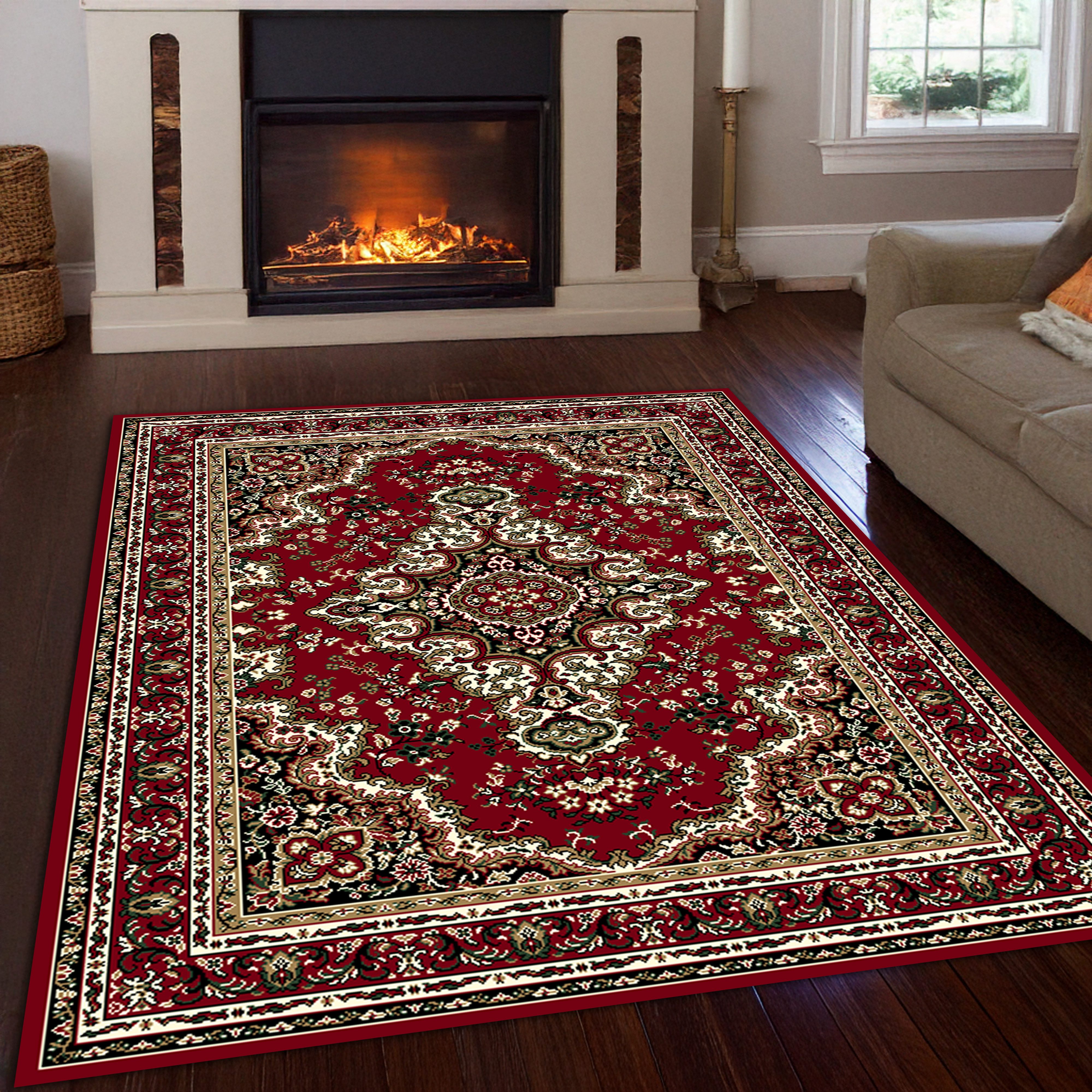 my home Teppich Oriental, Made in Belgium, rechteckig, Höhe: 7 mm, Orient-Optik, mit Bordüre, Teppich, Kurzflor, Weich, Kundenliebling