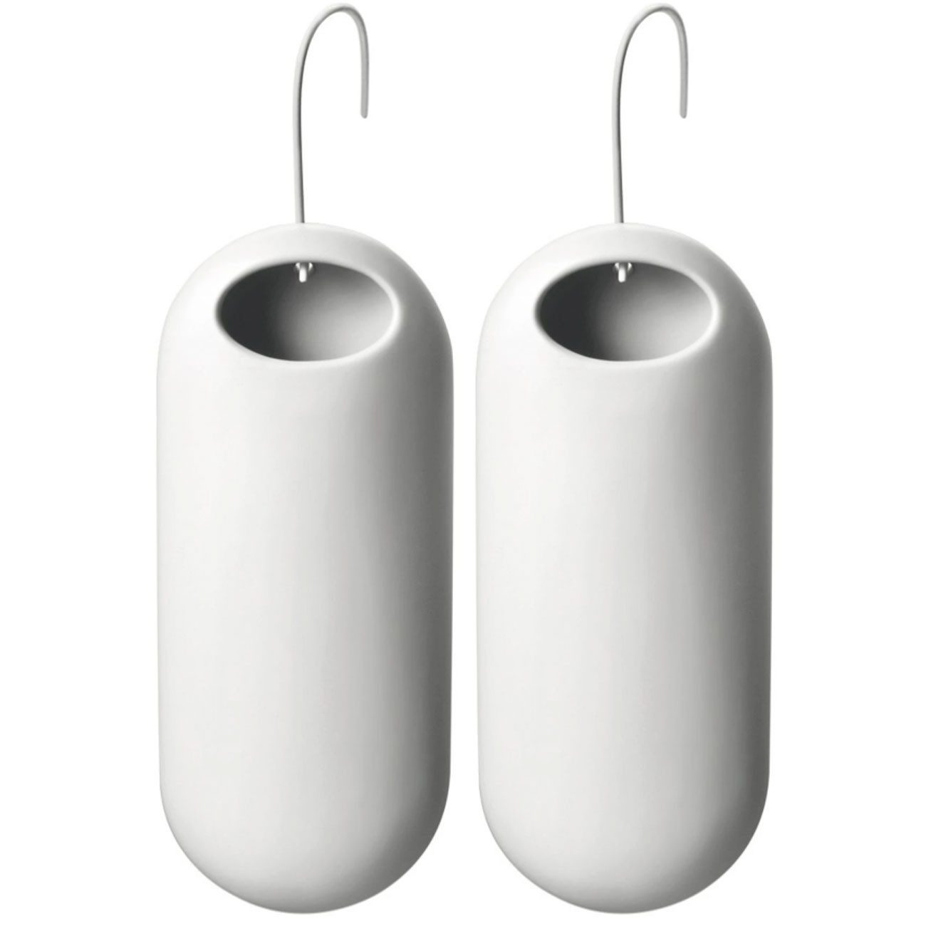 Tescoma Luftbefeuchter Keramik-Wasserverdunster matt weiß, Heizkörper-Luftbefeuchter 250ml, Heizkörper-Luftbefeuchter mit Metallhaken aus Keramik