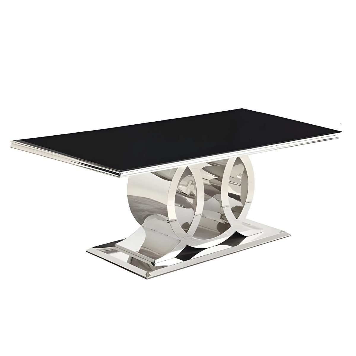 alesvelt Esstisch Napoli mit einzigartigem Design 180cm Glas rechteckig (1-Tisch), 180x90x76 cm