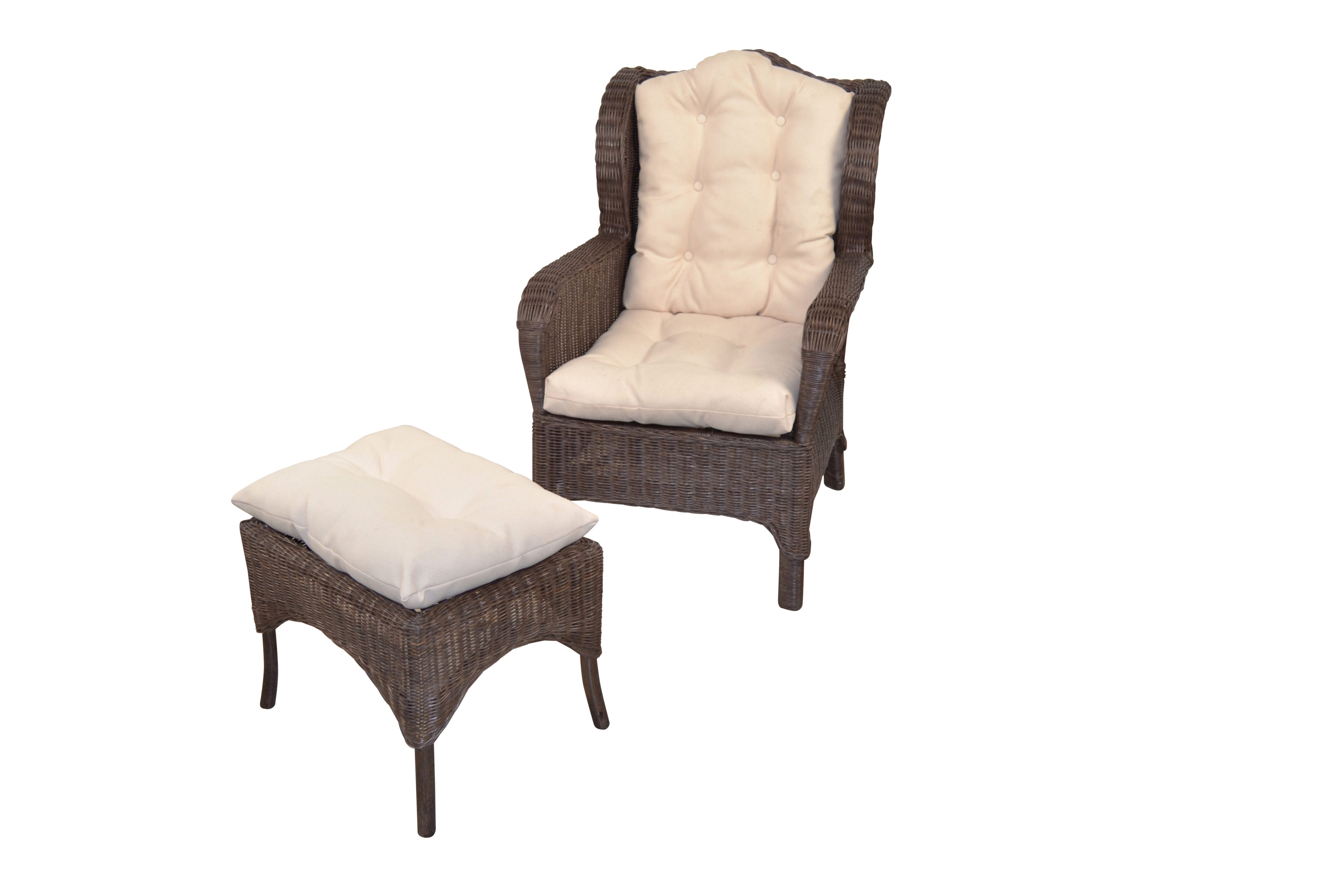 moebel-direkt-online Ohrensessel Samuel (Spar-Set, Sessel mit Hocker, inklusive 3tlg. Kissenset)