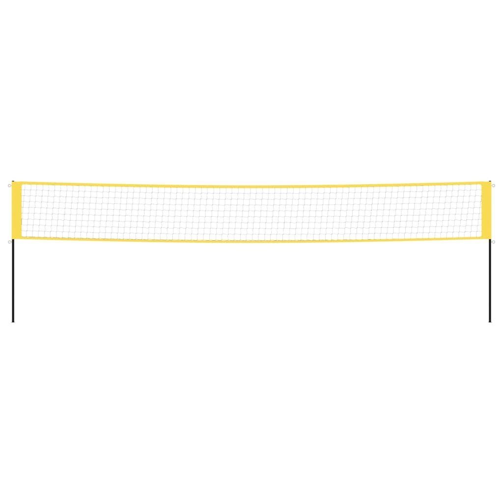 vidaXL Badmintonnetz Badminton-Netz 600x155 cm und Gelb Schwarz PE-Gewebe