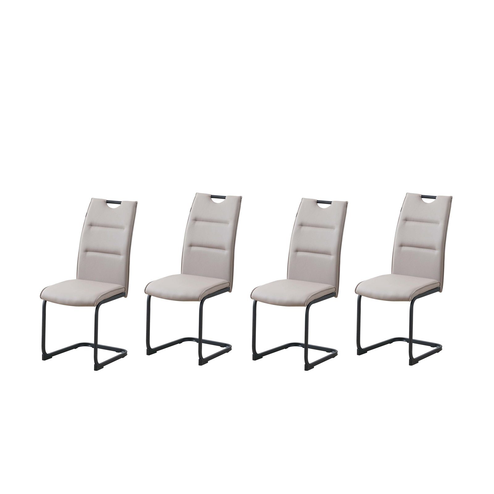 Esszimmerstuhl Schwingstuhl 4er Set PU cappuccino DannyP