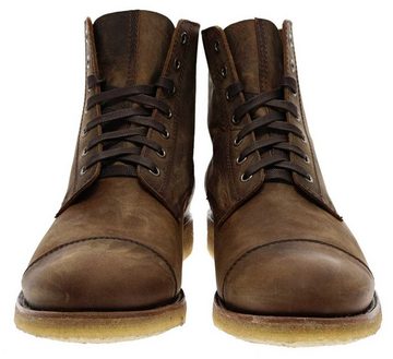 Sendra Boots KASPER CREPE 18118 Braun Stiefelette Rahmengenäht Herren Schnürstiefel