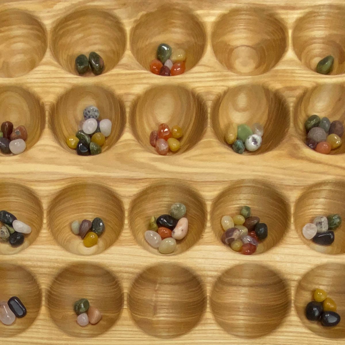 Madera Spielzeuge Spielesammlung HUS BAO Profi und Turnierspiel Eschenholz Halbedelsteinchen, strategiespiel,denkspiel, gesellschaftsspiel, Maße: 260 × 480 × 28 mm