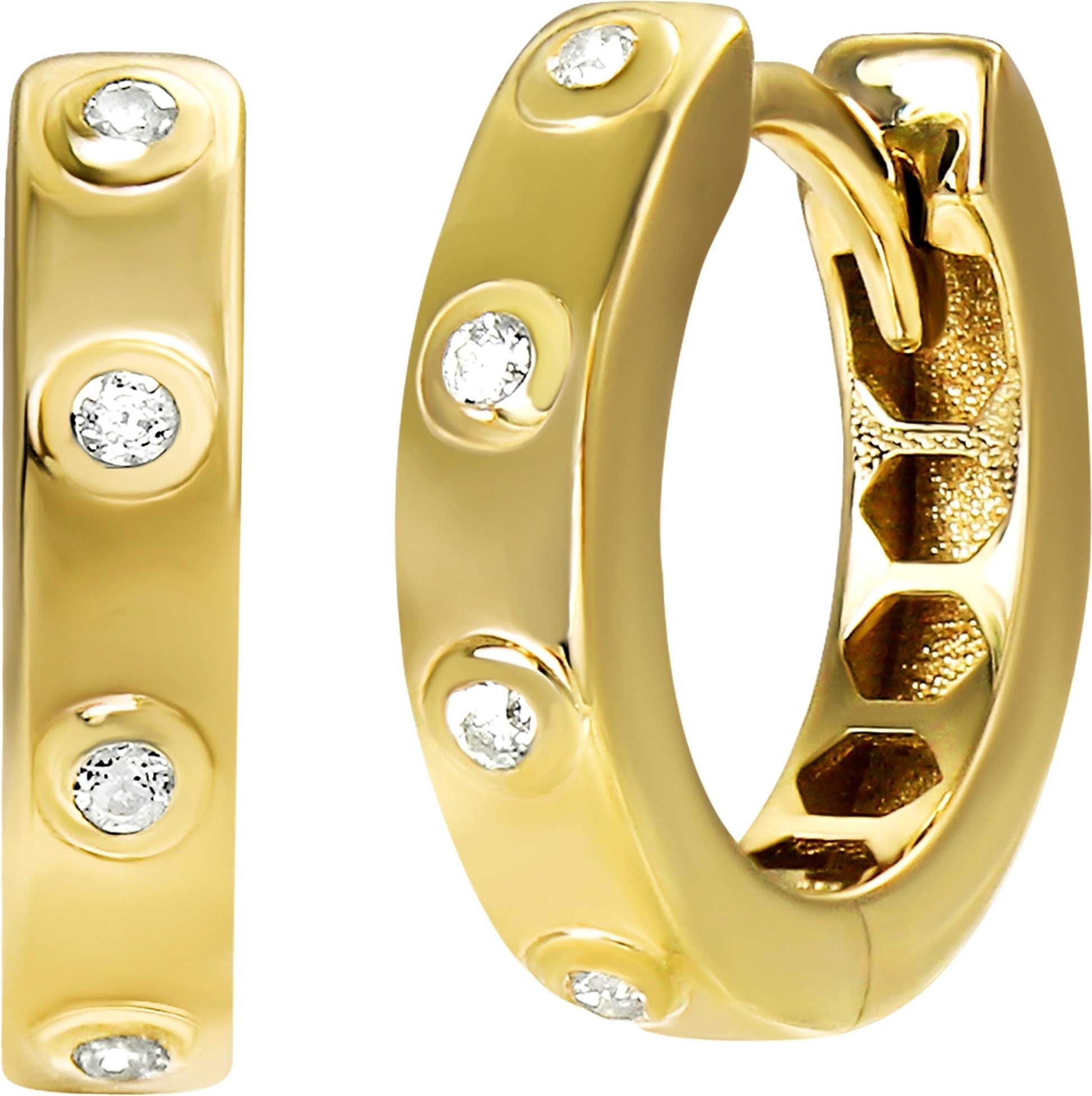 GoldDream Paar Creolen GoldDream Creole Dots Zirkonia 8K Gold (Creolen), Da günstig online kaufen