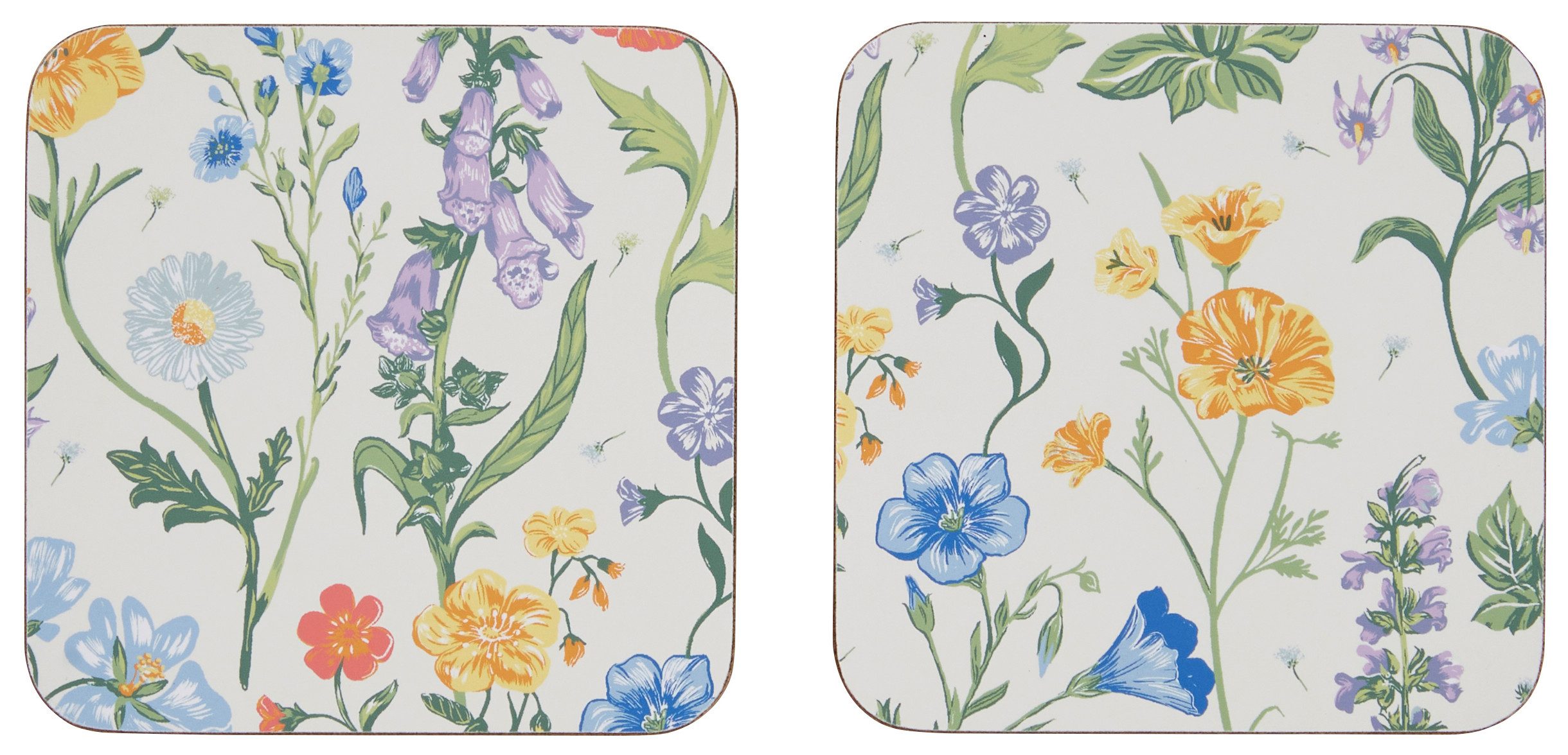 Ulster Weavers Getränkeuntersetzer Cottage Garden, Set, 4-tlg., Glas-/Tassen Untersetzer Tischuntersetzer ca.10,5x10,5x0,5cm