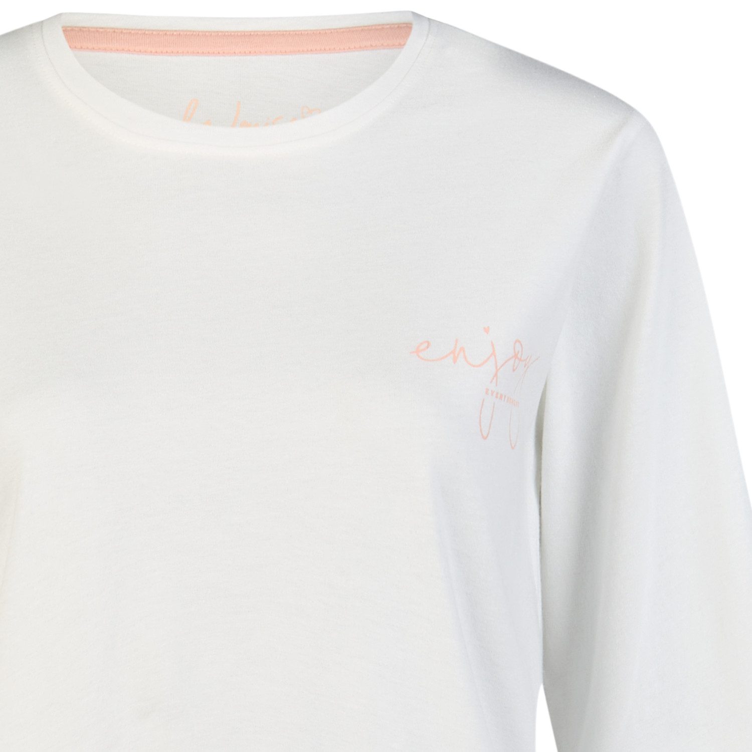 By Louise Pyjamaoberteil Lace Luxury (Packung, 1-tlg., 1-teilig) Damen Pyjamaoberteil 3/4 Arm Baumwolle T-Shirt