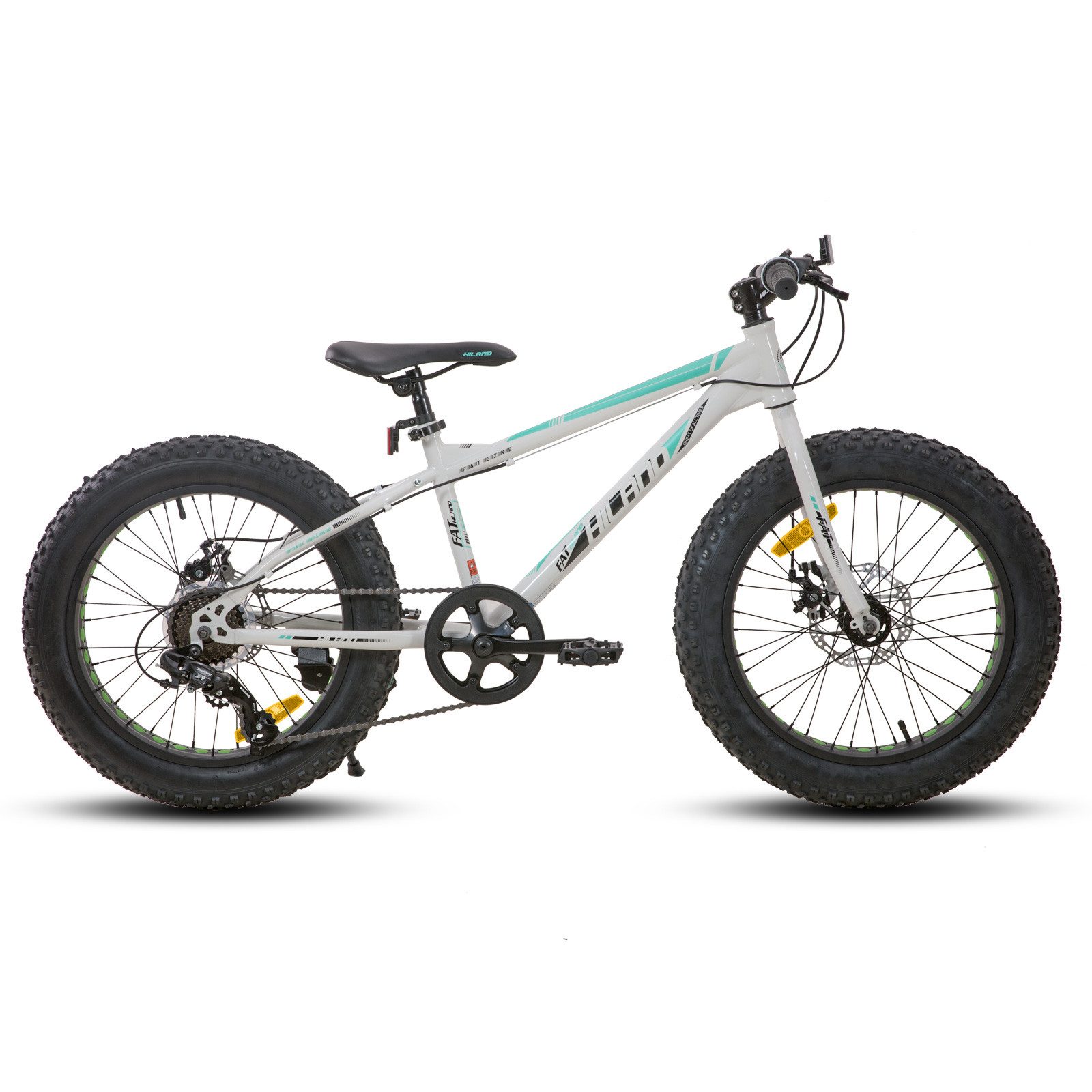 HILAND Fatbike 20 24 26 Zoll Kinder Fat Tire Fahrrad für Jungen Mädchen, Kinderfahrrad 7-Gang, Doppel scheibenbremse Kinder Mountainbike