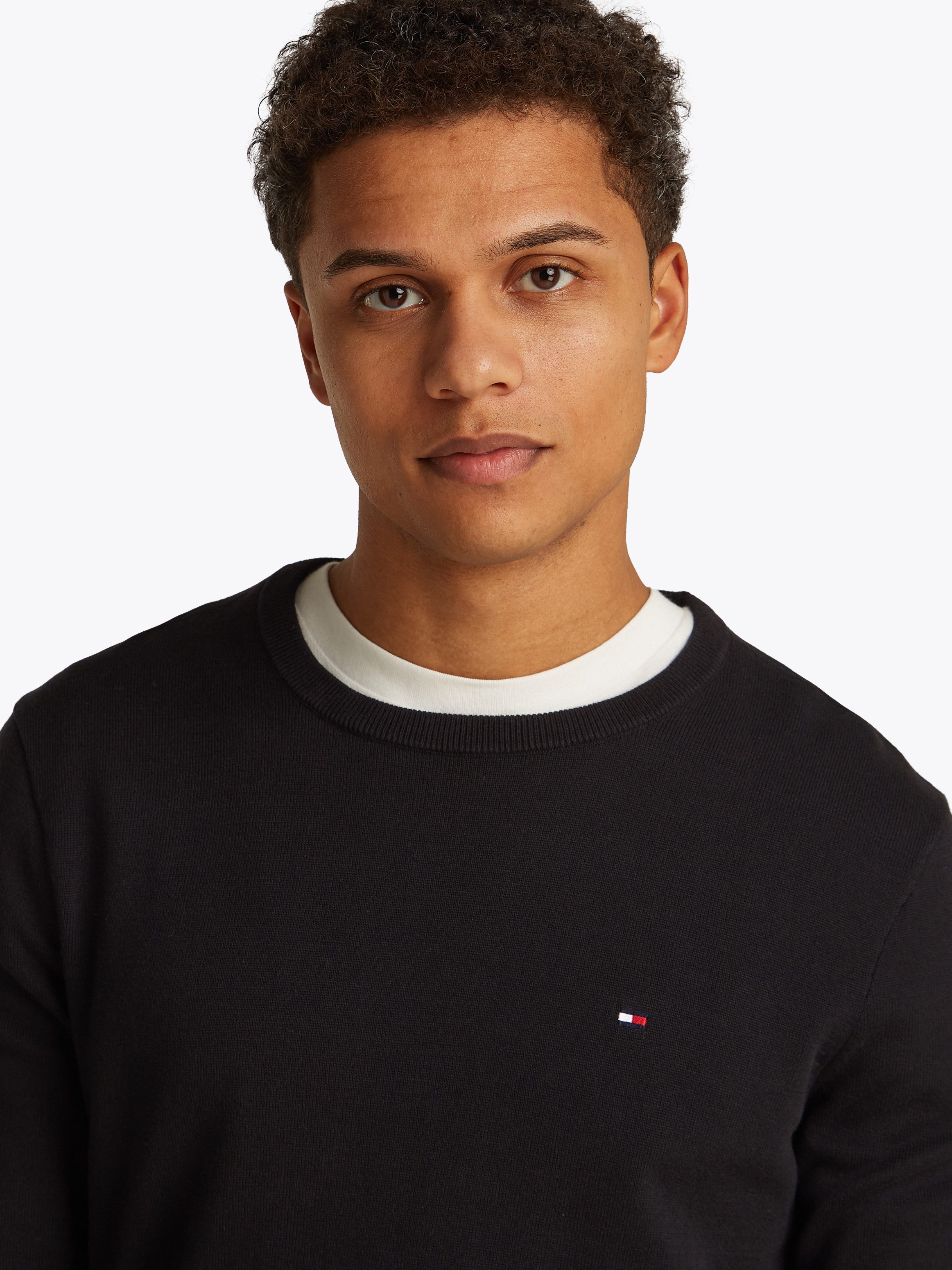 Tommy Hilfiger Rundhalspullover ESSENTIAL COTTON Crewneck Regular Fit Premi günstig online kaufen