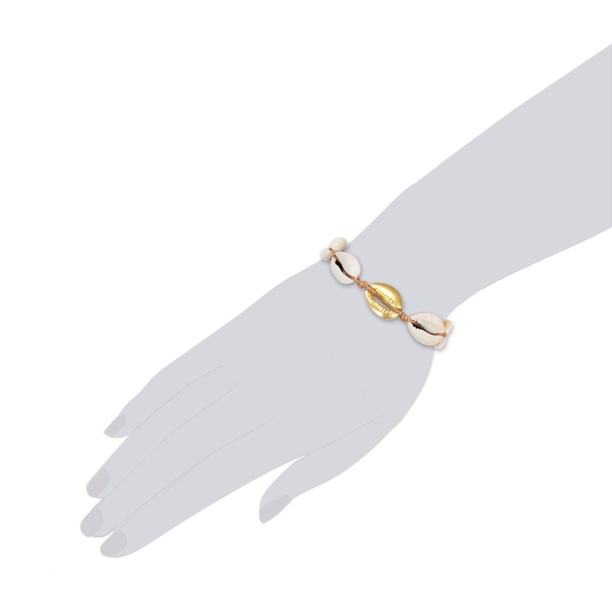 Lulu & Jane Armband Muschel gelbgold, günstig online kaufen