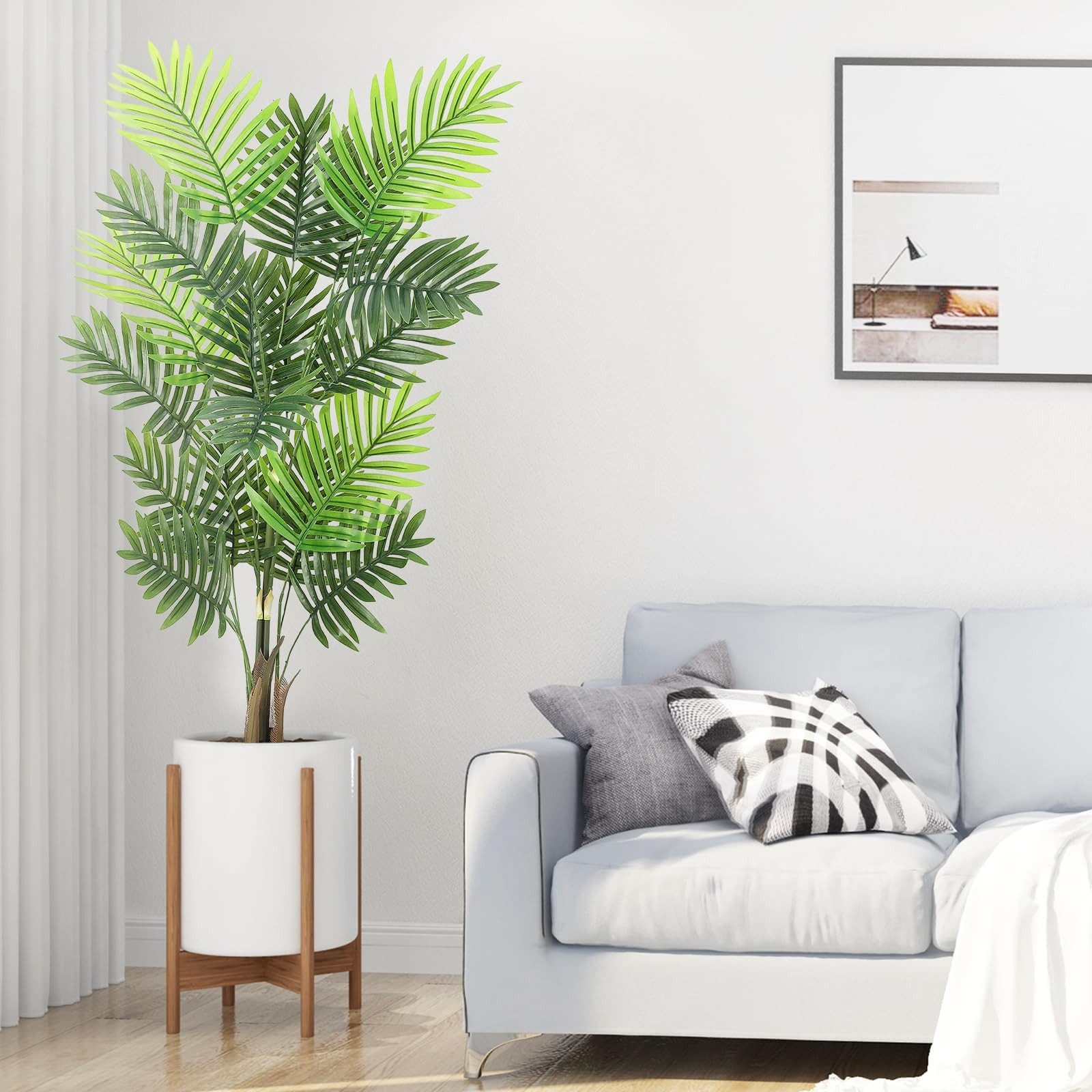 Kunstbaum Künstliche Palme, Kunstpflanzen, künstliche Baum 120cm, GarveeMor günstig online kaufen