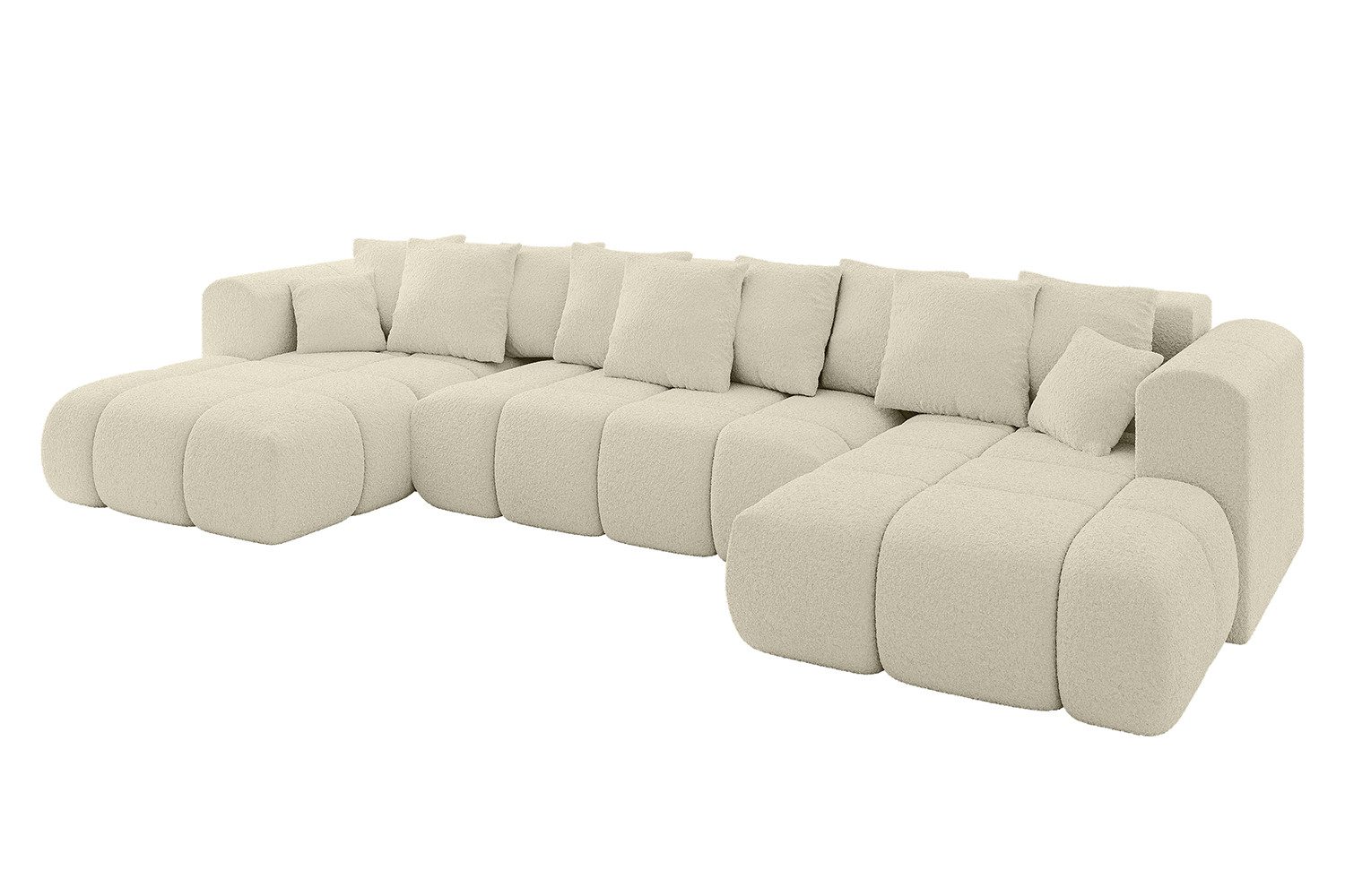 ALTDECOR Wohnlandschaft CLOUD-U-v1, Couch mit Schlaffunktion, Wohnzimmer - Ecksofa, Corner Sofa Bett Eckcouch Couch U-Form Schlafcouch Ausziehbar