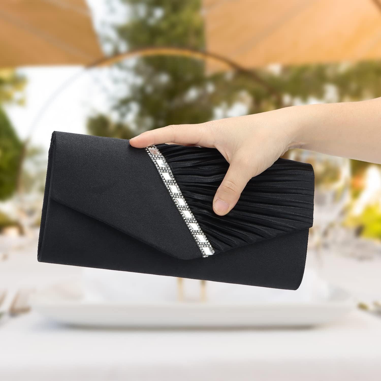 Coonoor Abendtasche mit Kristall Abend Clutch Handtasche für Damen Schultertasche – Bild 5 von 5