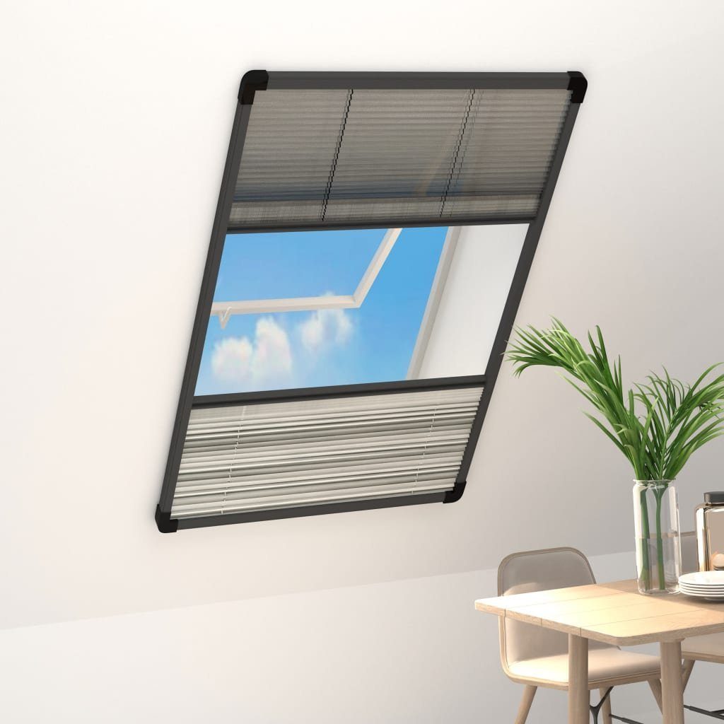 Insektenschutzrollo »Insektenschutz-Plissee für Fenster Alu 110x160 cm mit  Jalousie«, vidaXL