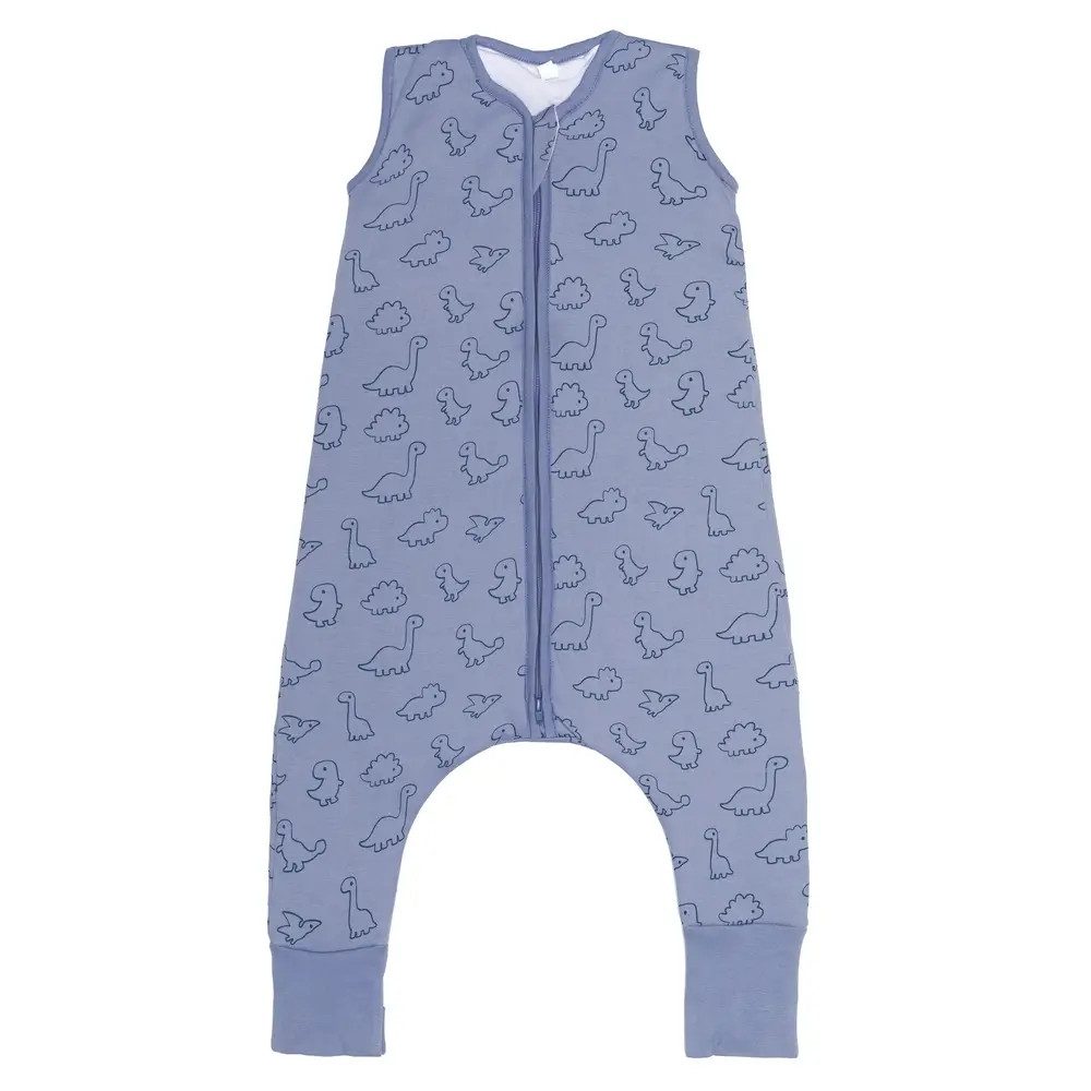Fillikid Babyschlafsack Schlafsack mit Beinen & Antislip Gr. 104 Dino blau, TOG 2,50