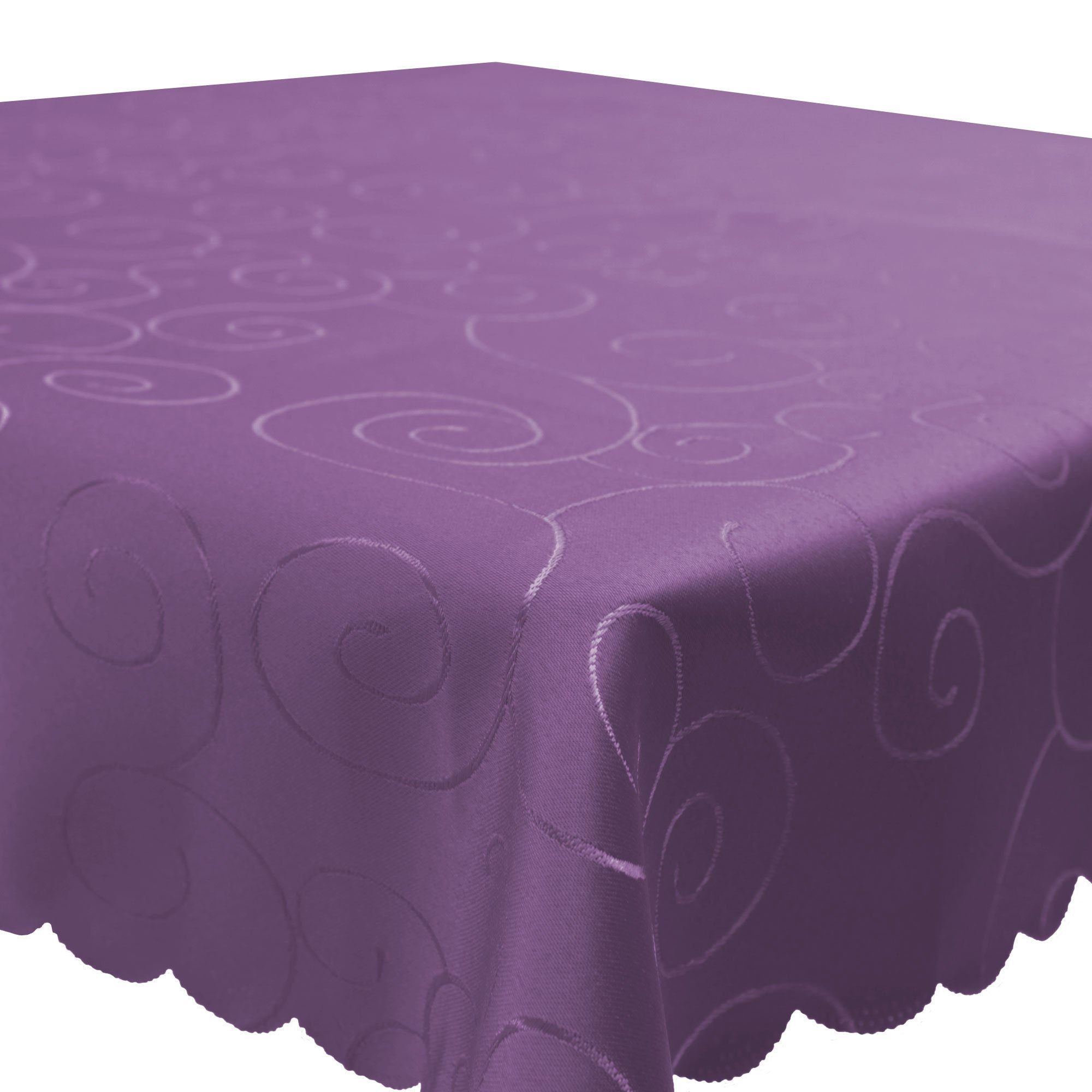 Haus und Deko Tischdecke Tischdecke Damast Ornamente eckig Circle Struktur günstig online kaufen