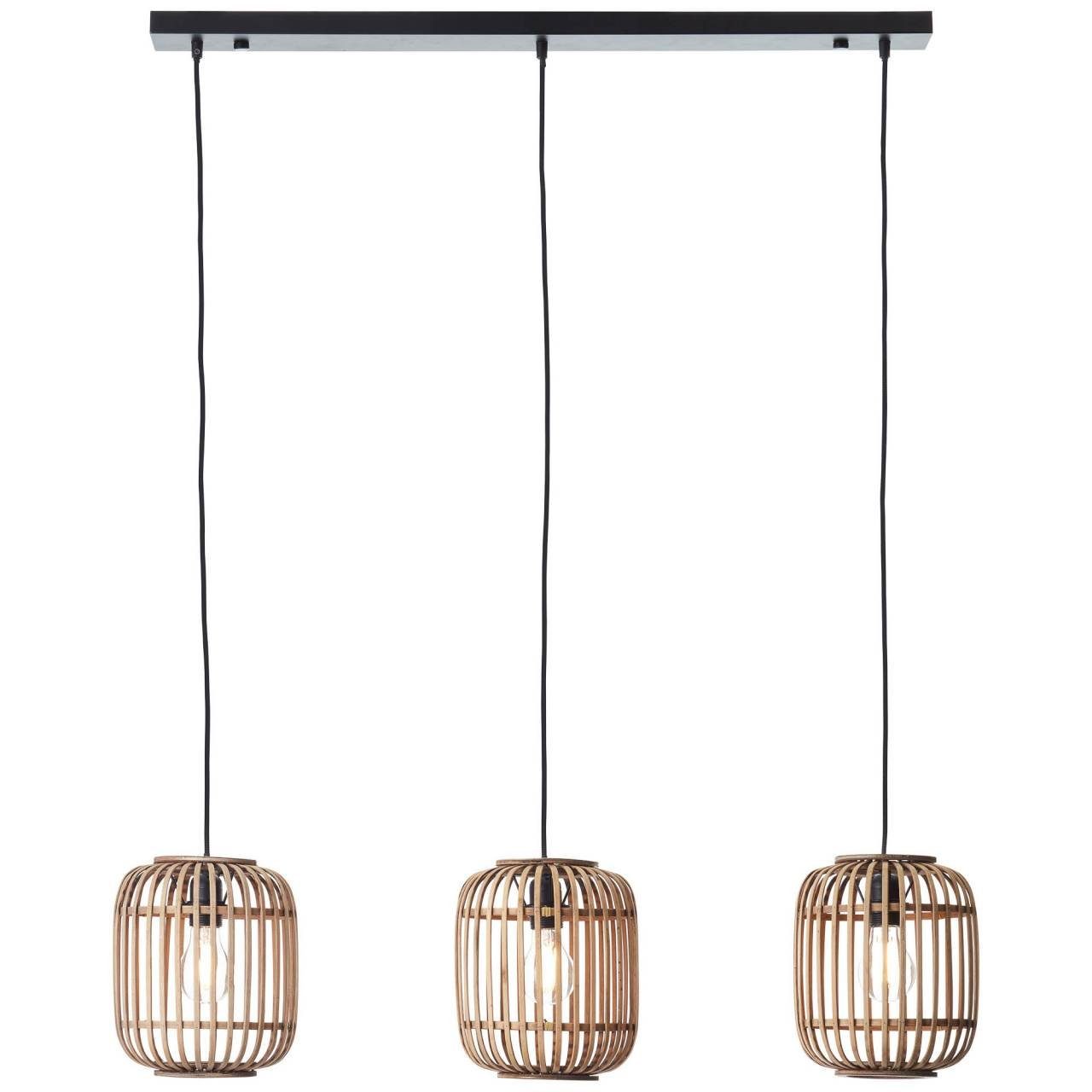 Brilliant Pendelleuchte Woodrow, ohne Leuchtmittel, Bambus günstig online kaufen