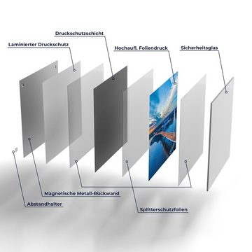 DEQORI Magnettafel 'Luftbild Sankt Petersburg', Whiteboard Pinnwand beschreibbar
