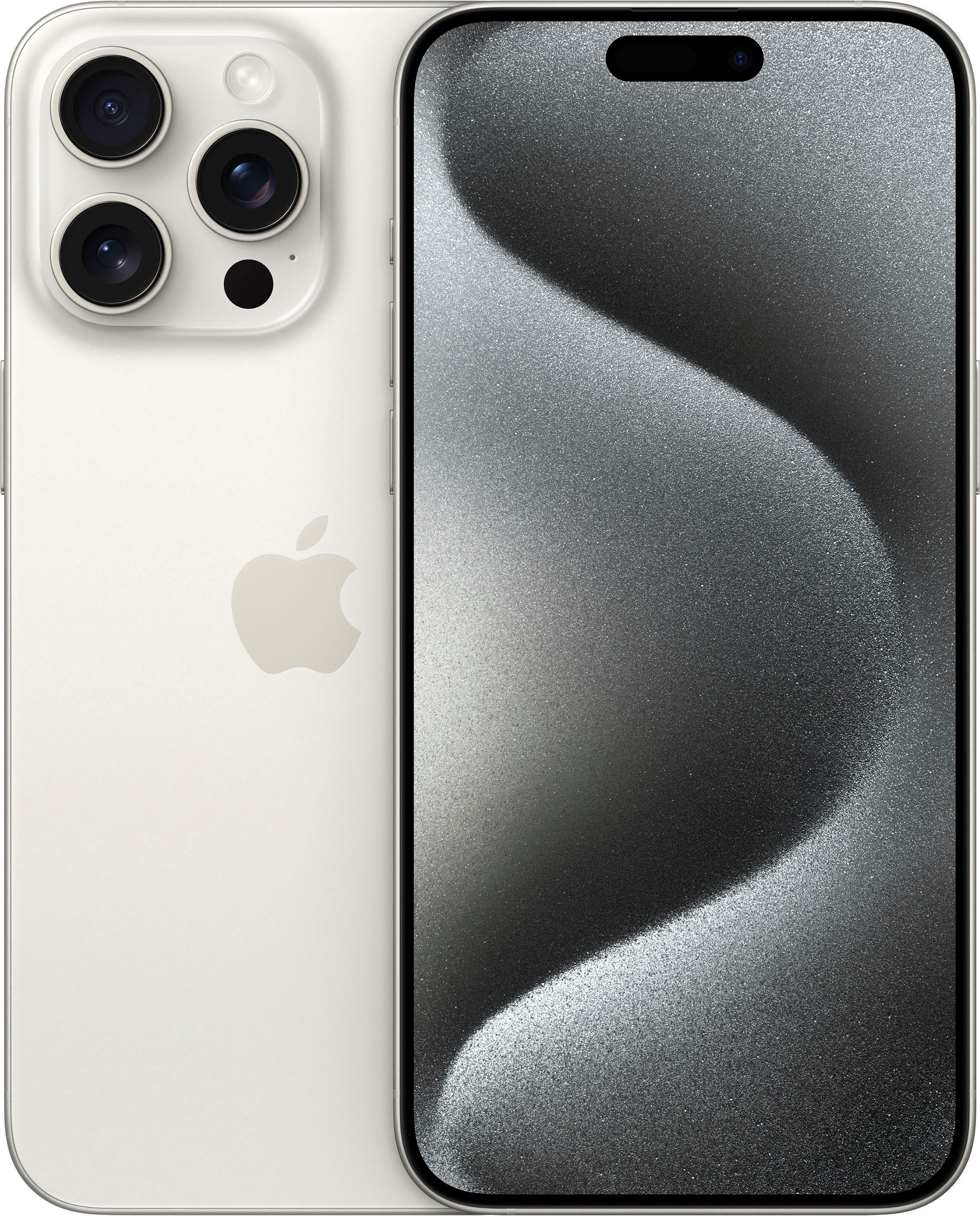 Apple iPhone 15 Pro Max 1TB Smartphone (17 cm/6,7 Zoll, 1000 GB Speicherplatz, 48 MP Kamera) White Titanium | alle Smartphones