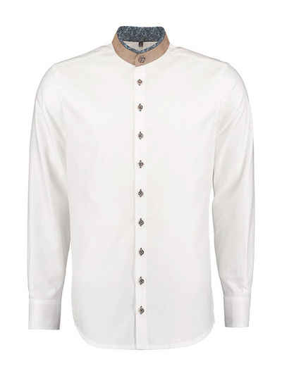 Gipfelstürmer Trachtenhemd Hemd Stehkragen 420005-4119-148 weiß jeans (Slim F