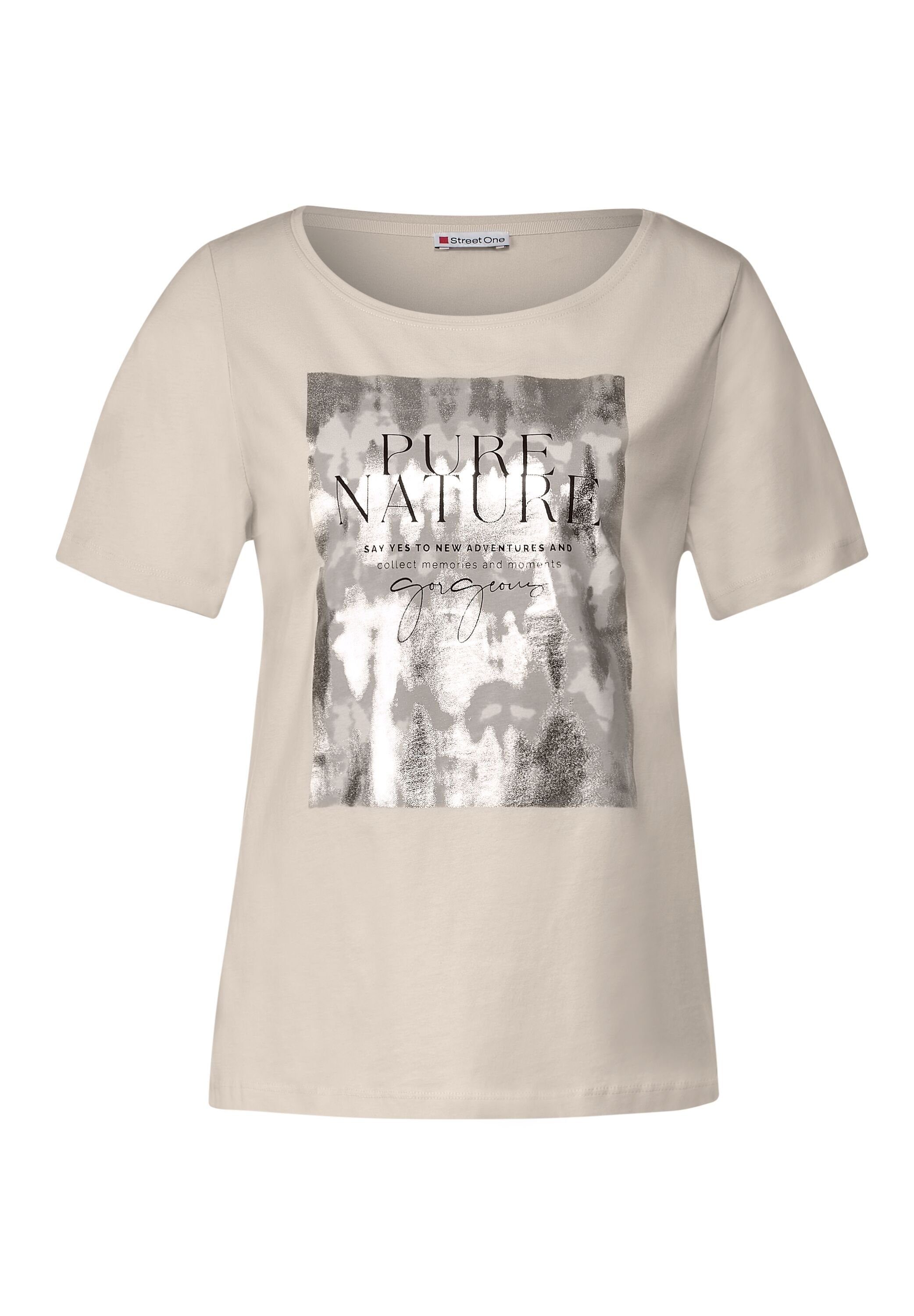 STREET ONE T-Shirt smooth stone sand