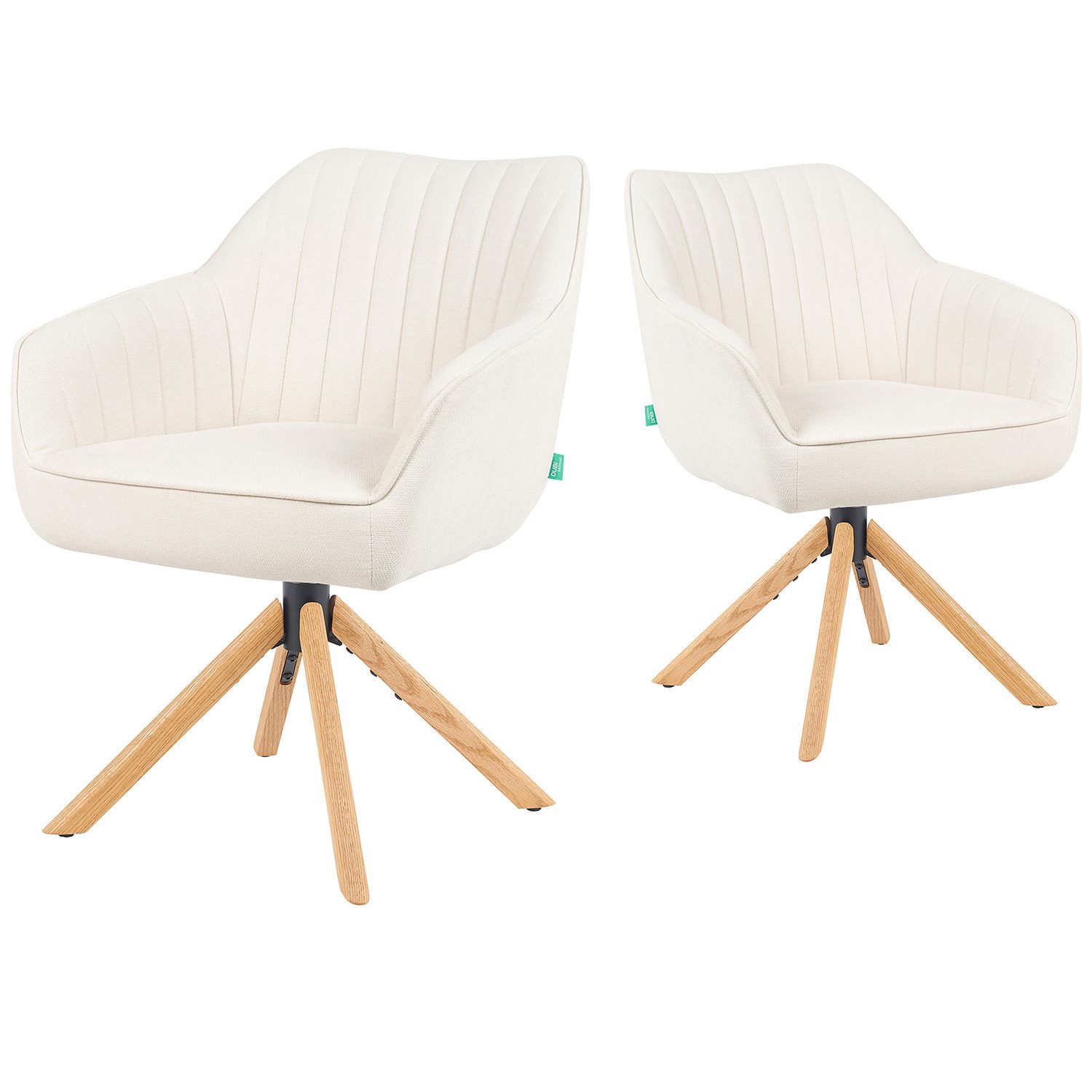 DUBI Möbel Polsterstuhl Mika-Luis 2er-Set, Federkern, günstig online kaufen