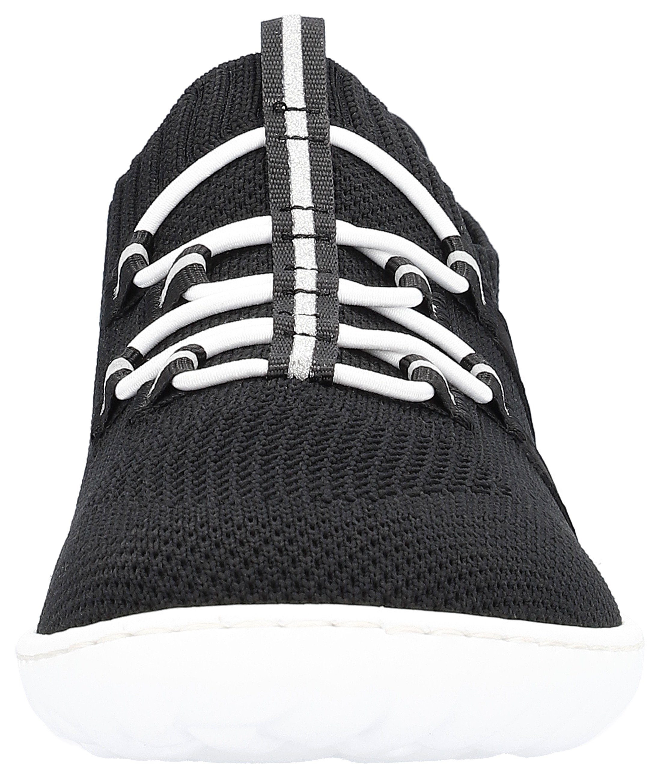 Rieker Barfußschuh Slip-On Sneaker, Slipper, Freizeitschuh, Halbschuh mit elastischem Strickschaft