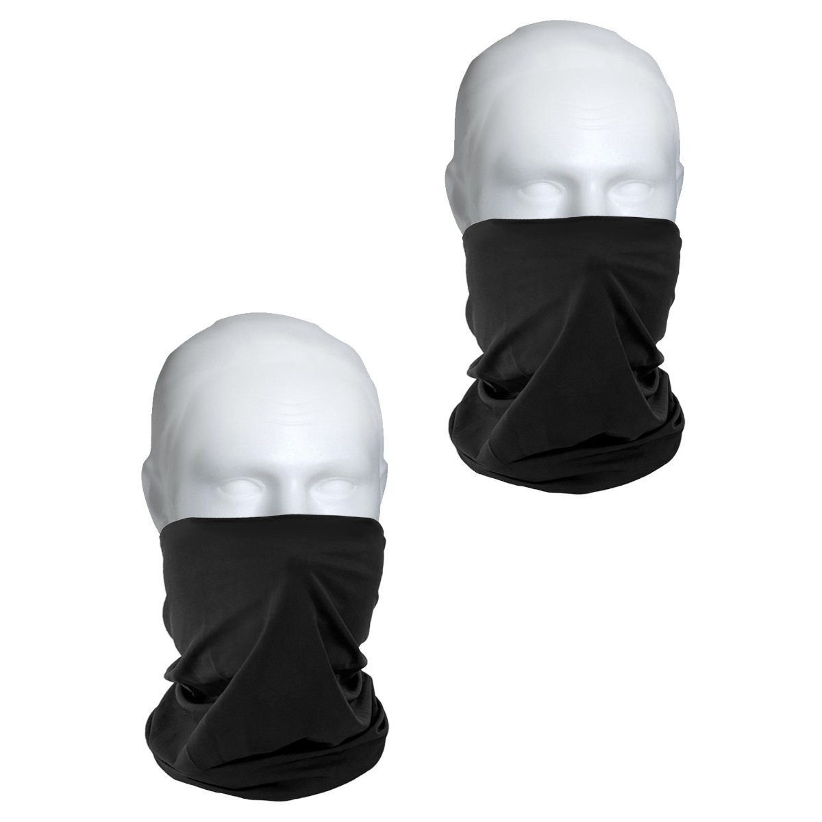 Sitzbank 2x Bandana Motorrad BM2 Halstuch schwarz one-size Spar-Set