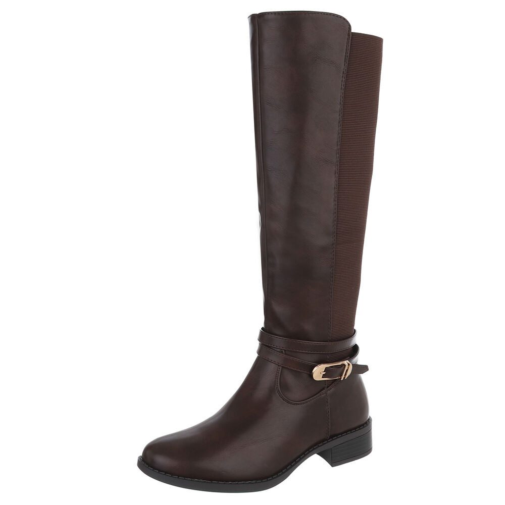 Ital-Design Elegante Stiefel für Damen mit hoher Passform und Schnalle Stie günstig online kaufen