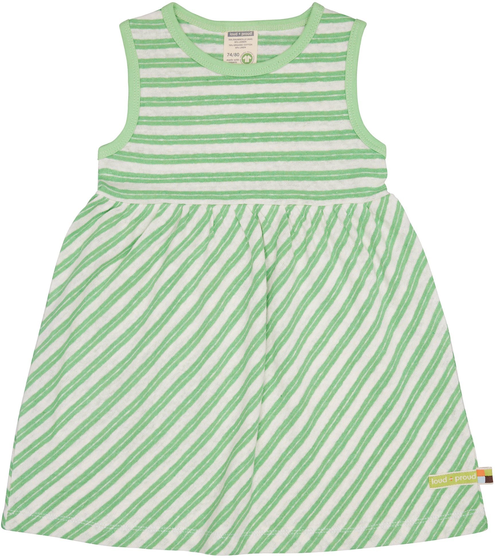 loud + proud Jerseykleid aus Biobaumwolle mit Leinen, GOTS