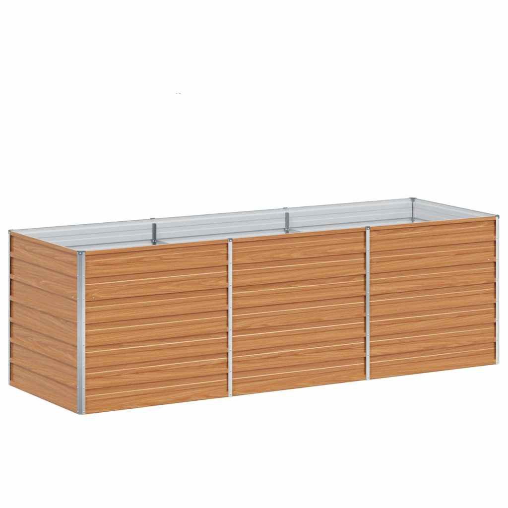 vidaXL Hochbeet Hochbeet Hellbraun 240 x 80 x 77 cm Verzinkter Stahl (1 St)