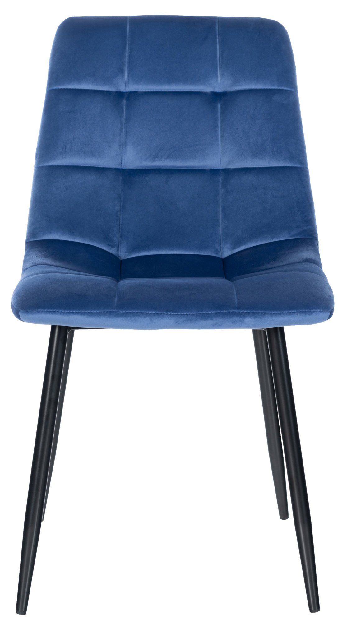 Sitzfläche Samt - Metall mit Konferenzstuhl hochwertig gepolsterter TPFLiving Atina (Küchenstuhl schwarz blau Sitzfläche: Esszimmerstuhl Wohnzimmerstuhl), - Gestell: -