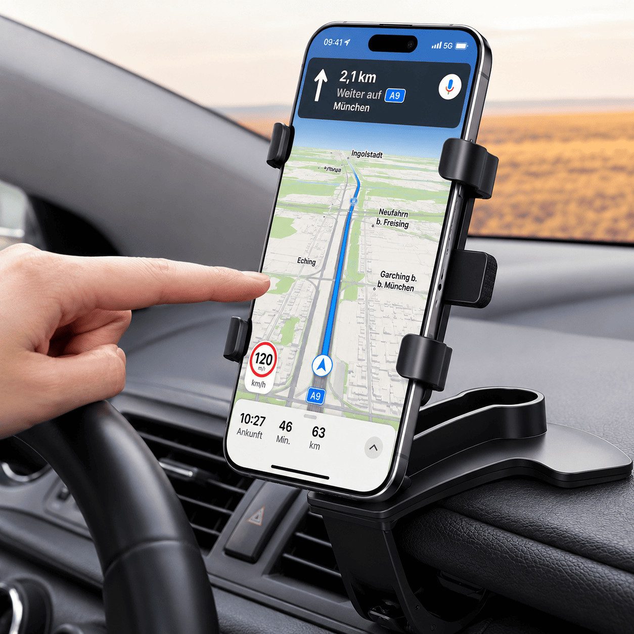 MidGard Smartphone-Halterung Universal Armaturenbrett Autohalterung für Smartphones, Navi usw., (Kein Kleben oder Schrauben, rückstandslos entfernbar)