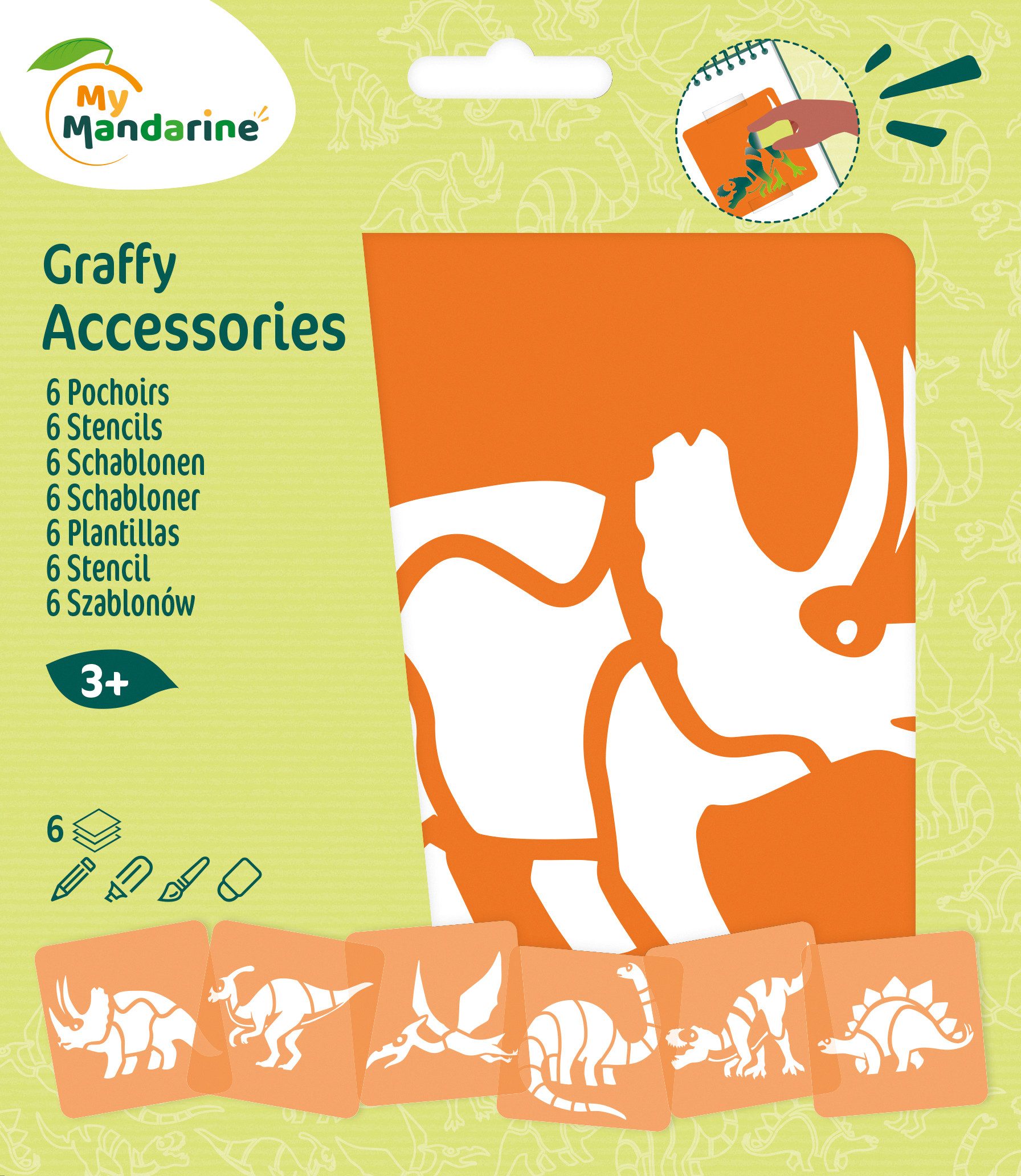 My Mandarine Motivschablone Kinder-Schablonen, 6 Stück